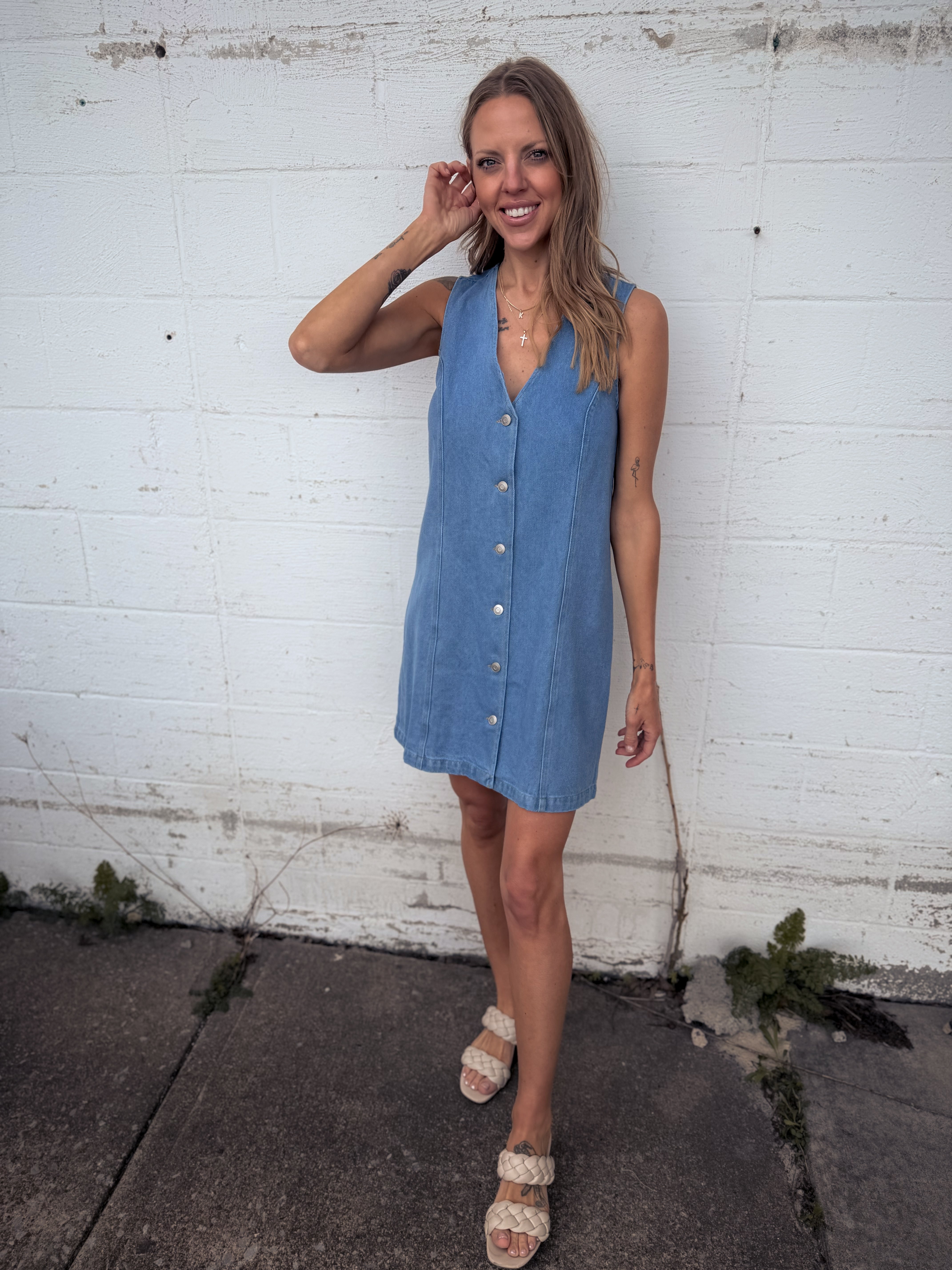 Amelia Denim Dress Small