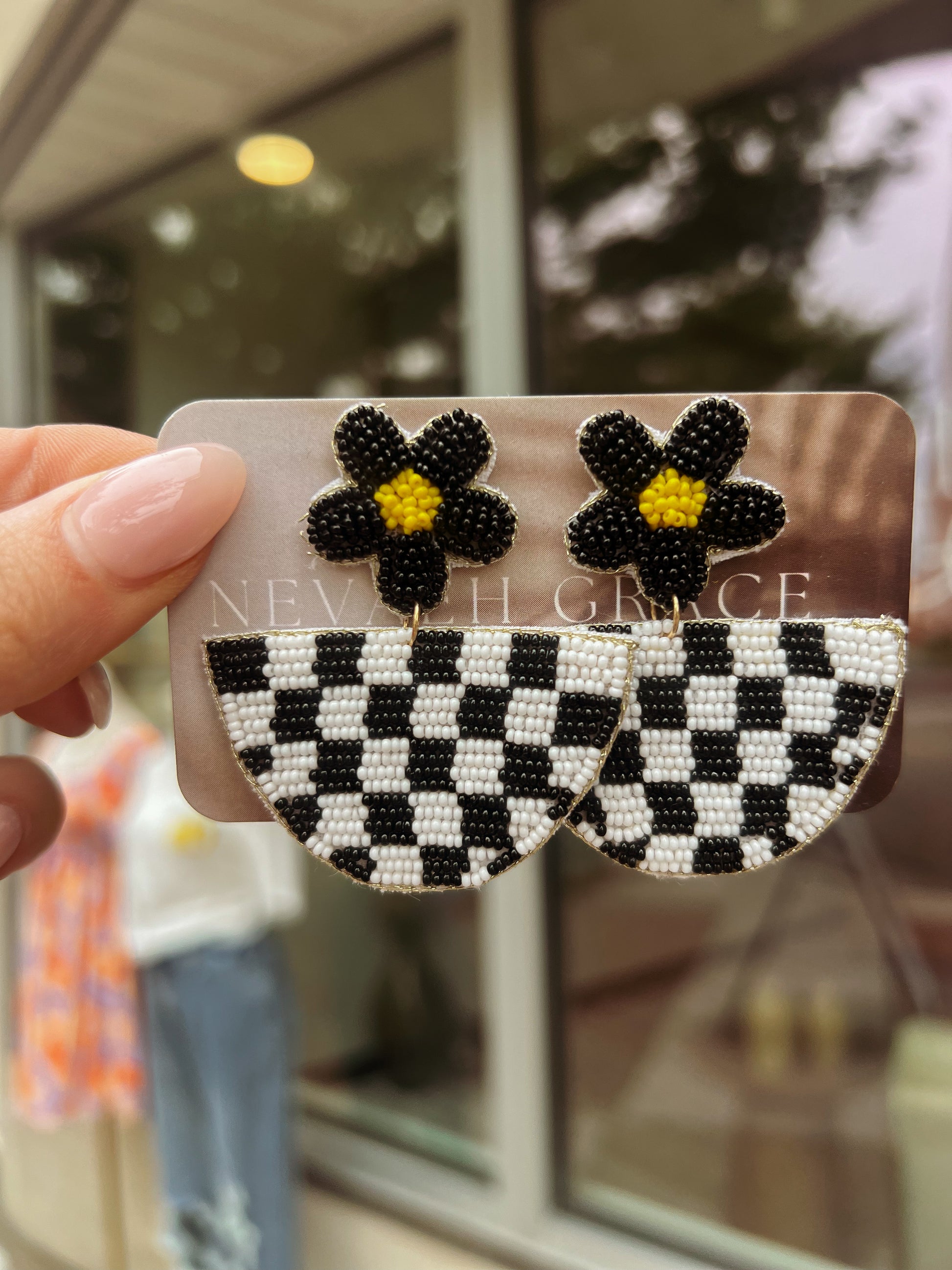 Checkered Earrings