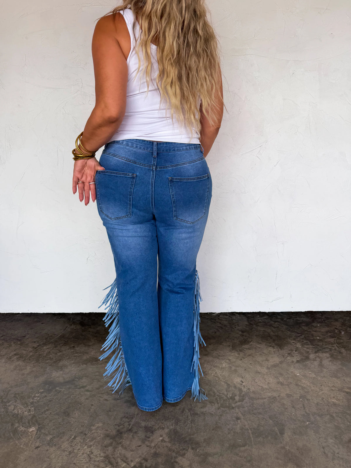 PREORDER- ON THE FRINGE FLARE JEANS