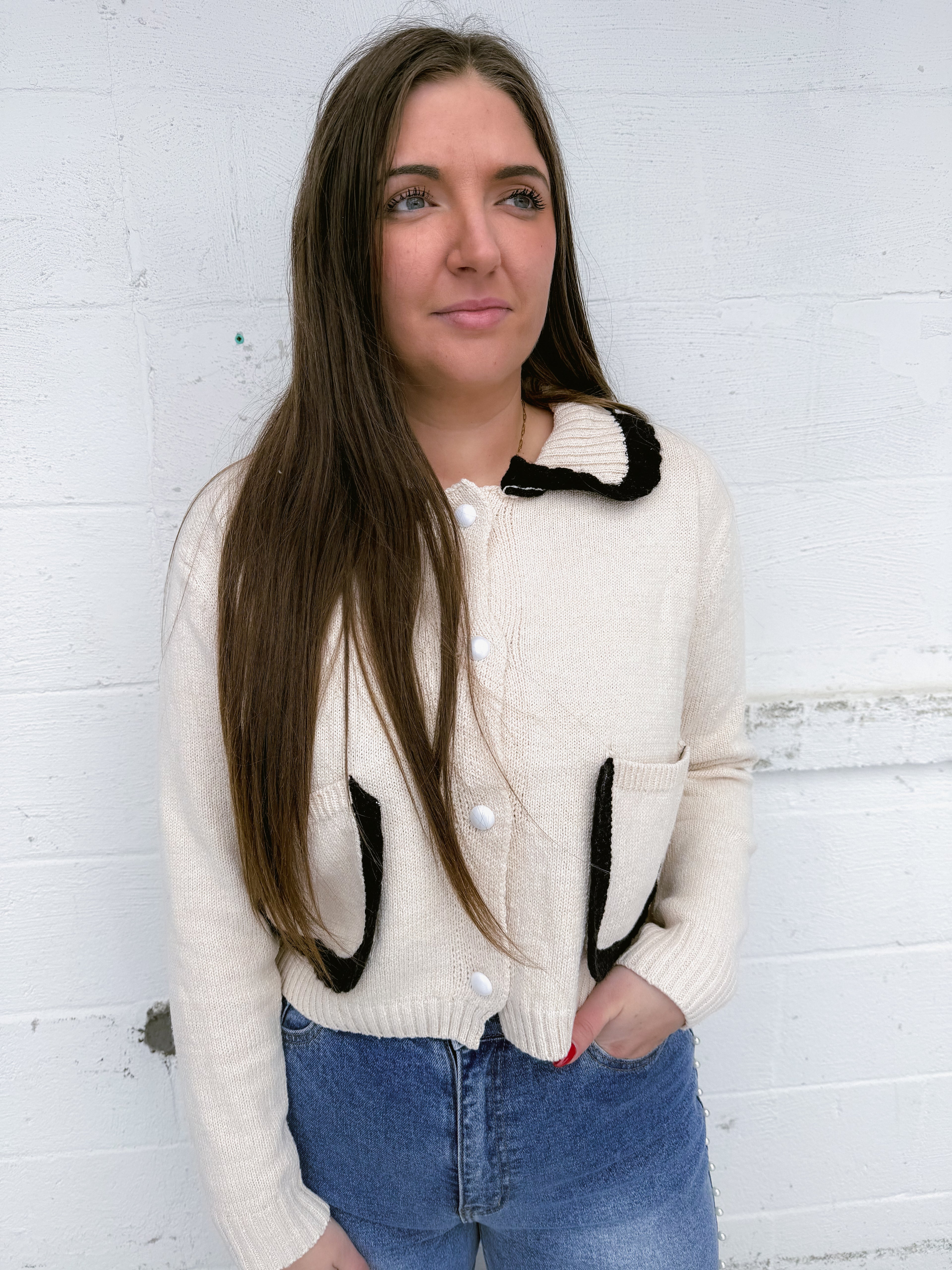 Dahlia Contrast Cardigan