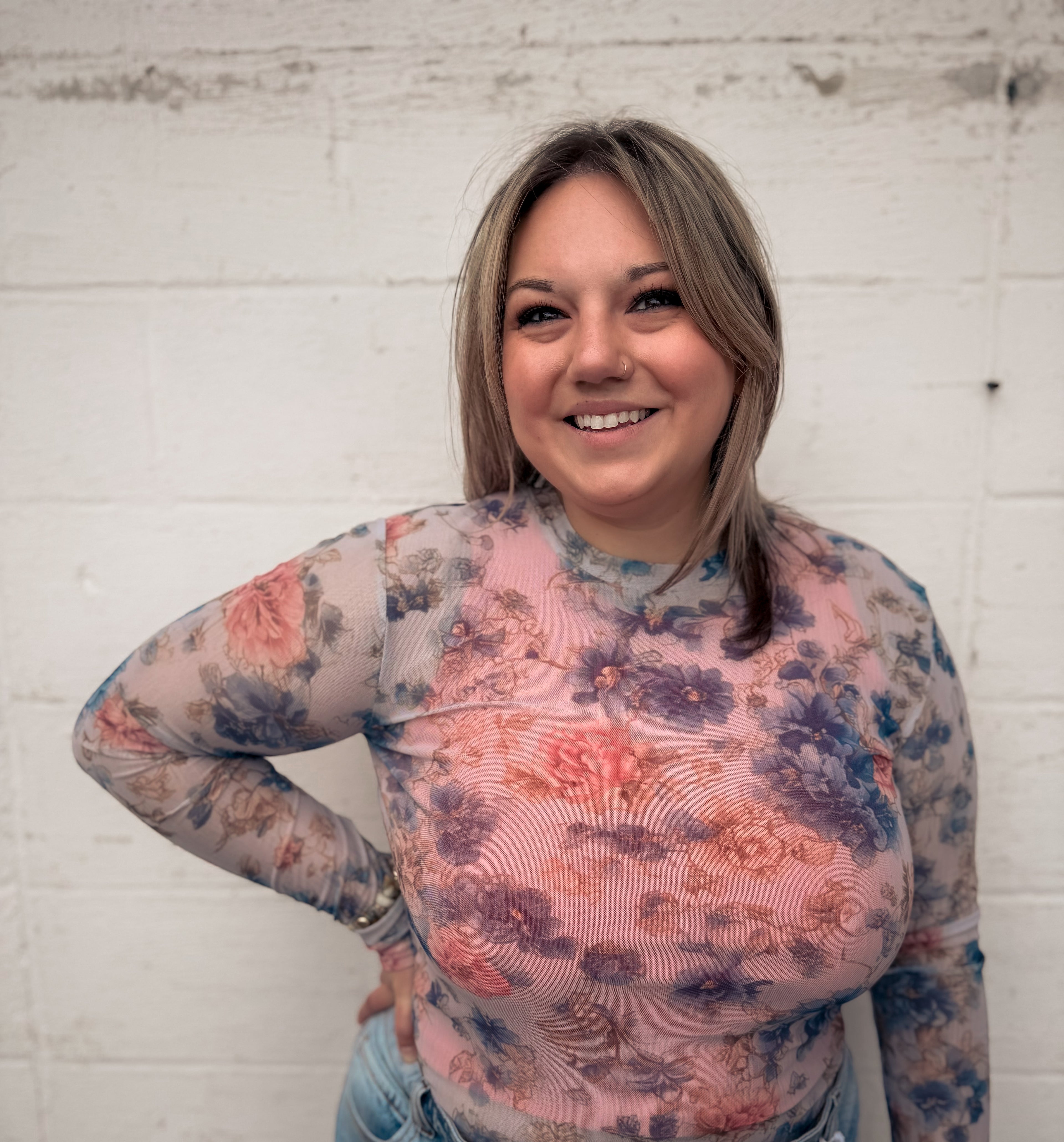 English Garden Mesh Top