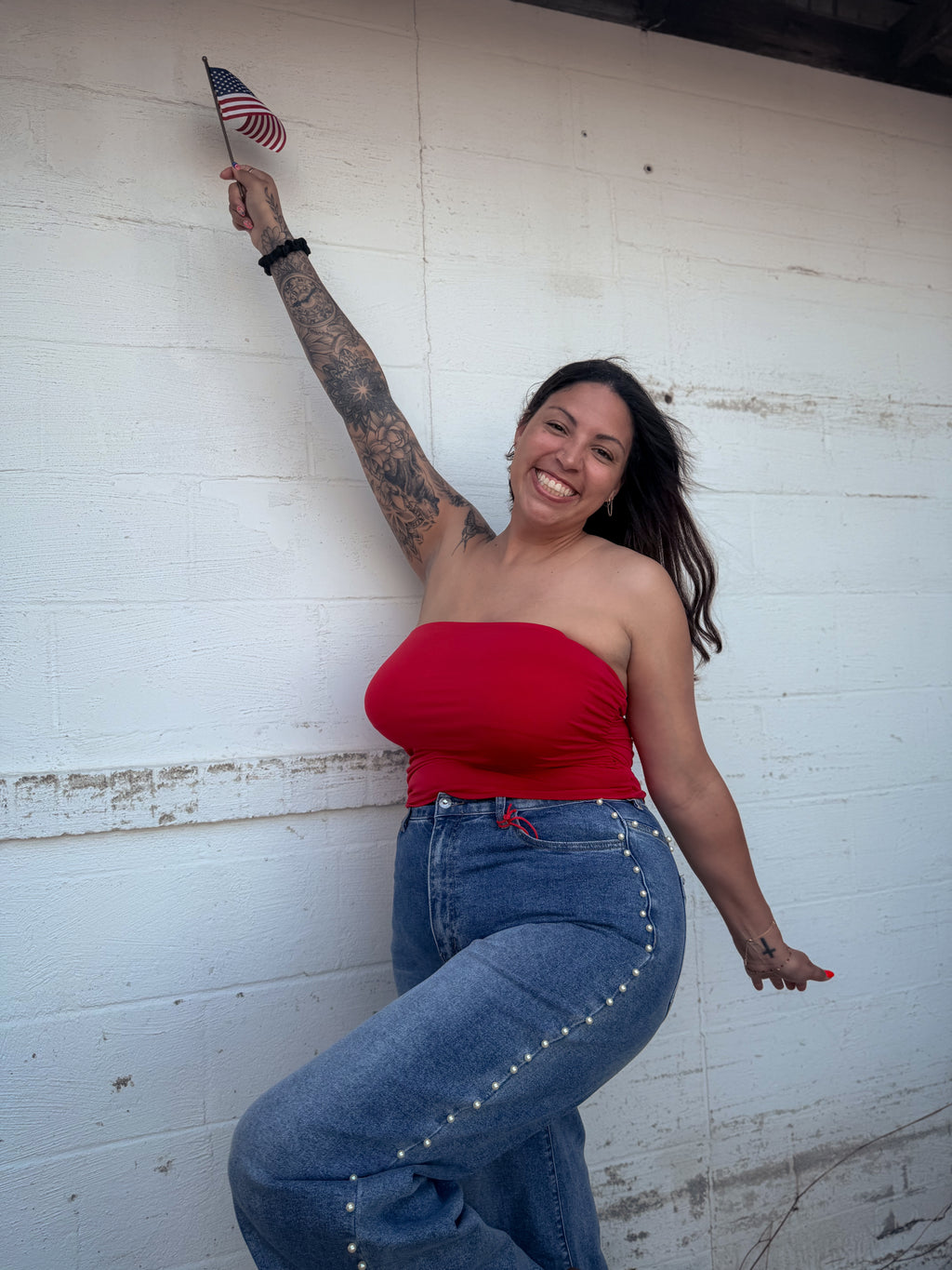 Red Hot Bandeau Top