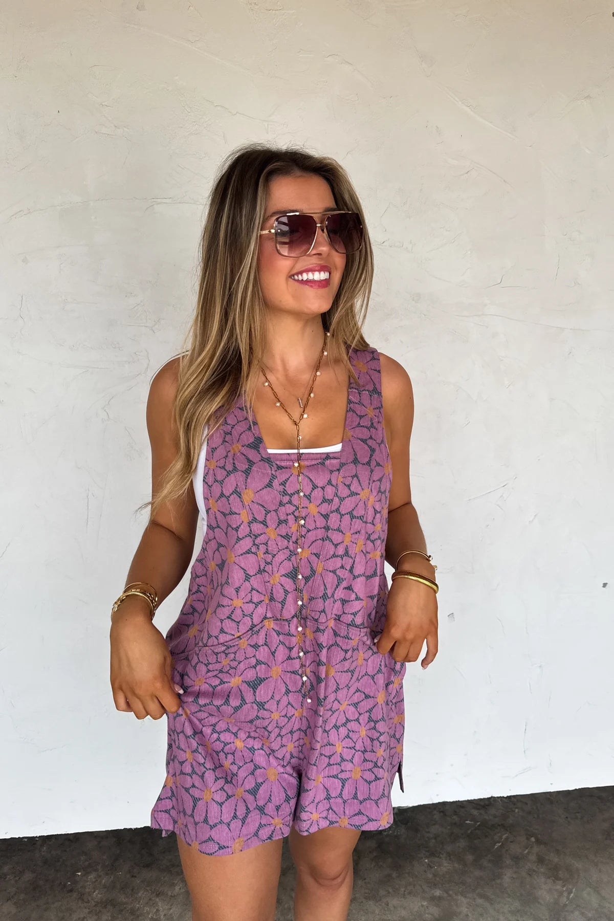 PREORDER- DENIM DAISIES- BEACH PLEASE ROMPER
