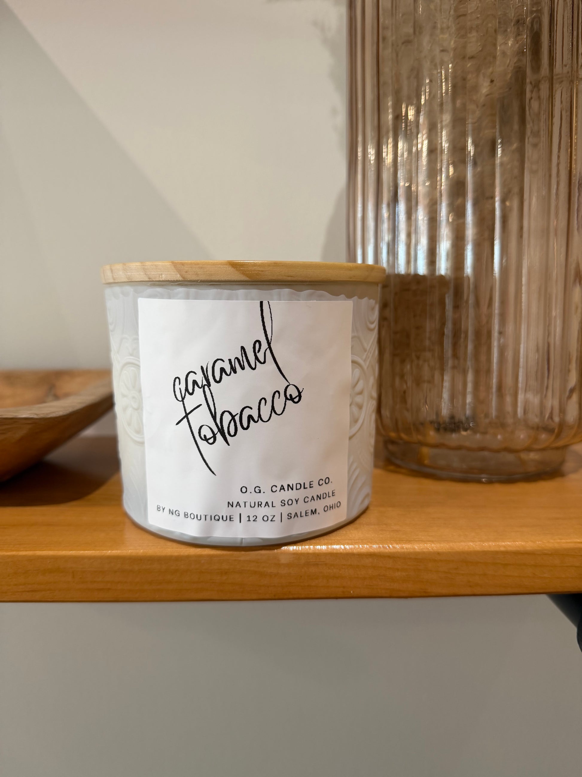 Caramel Tobacco Soy Candle
