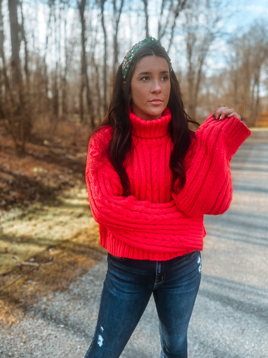 Coco Cropped Turtleneck Sweater