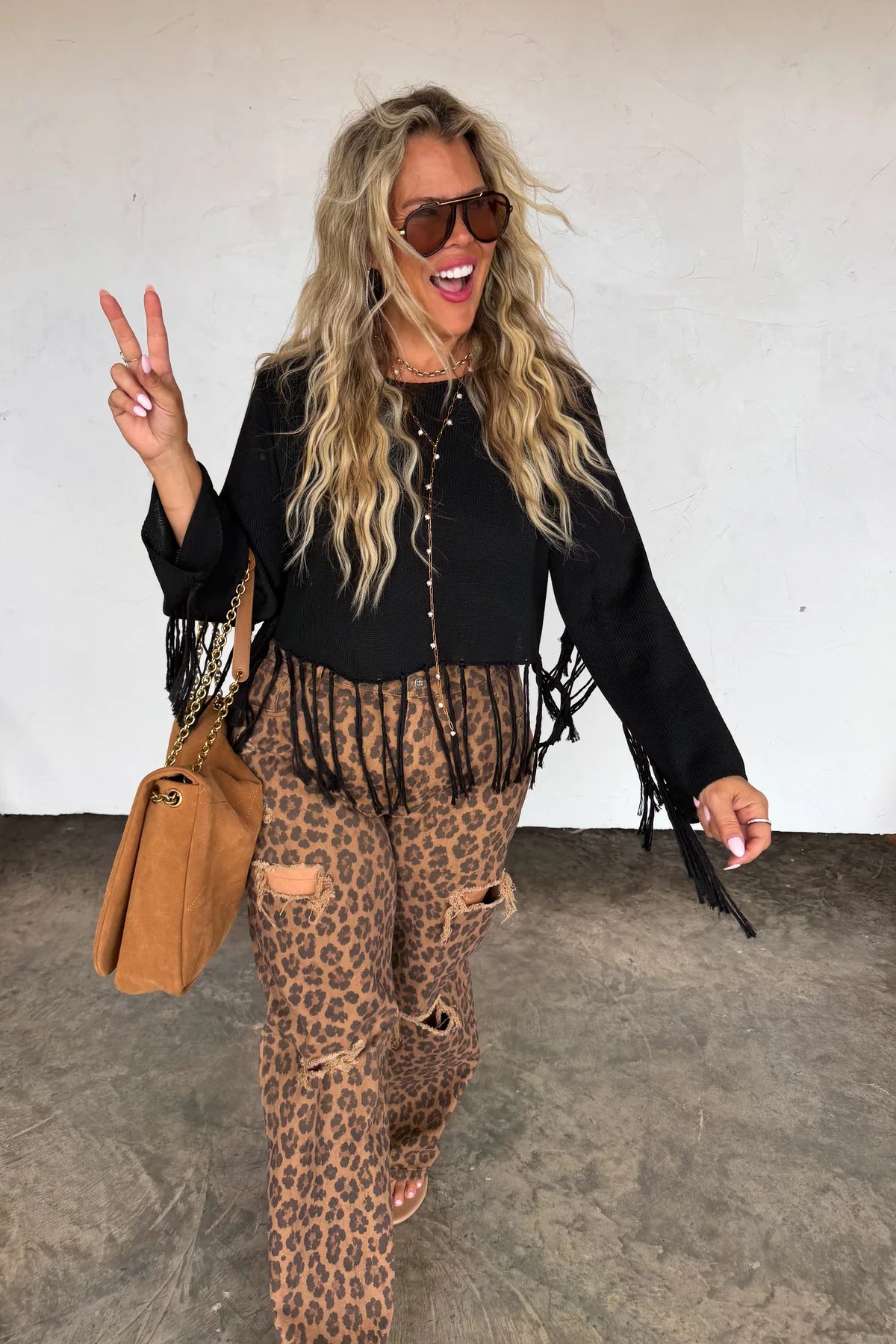 PREORDER- CHEETAH ASHLAND DISTRESSED JEANS