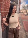 LULUMAC Sand Baby Doll Top