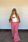 PREORDER- DIXIE GINGHAM RUFFLE PANTS