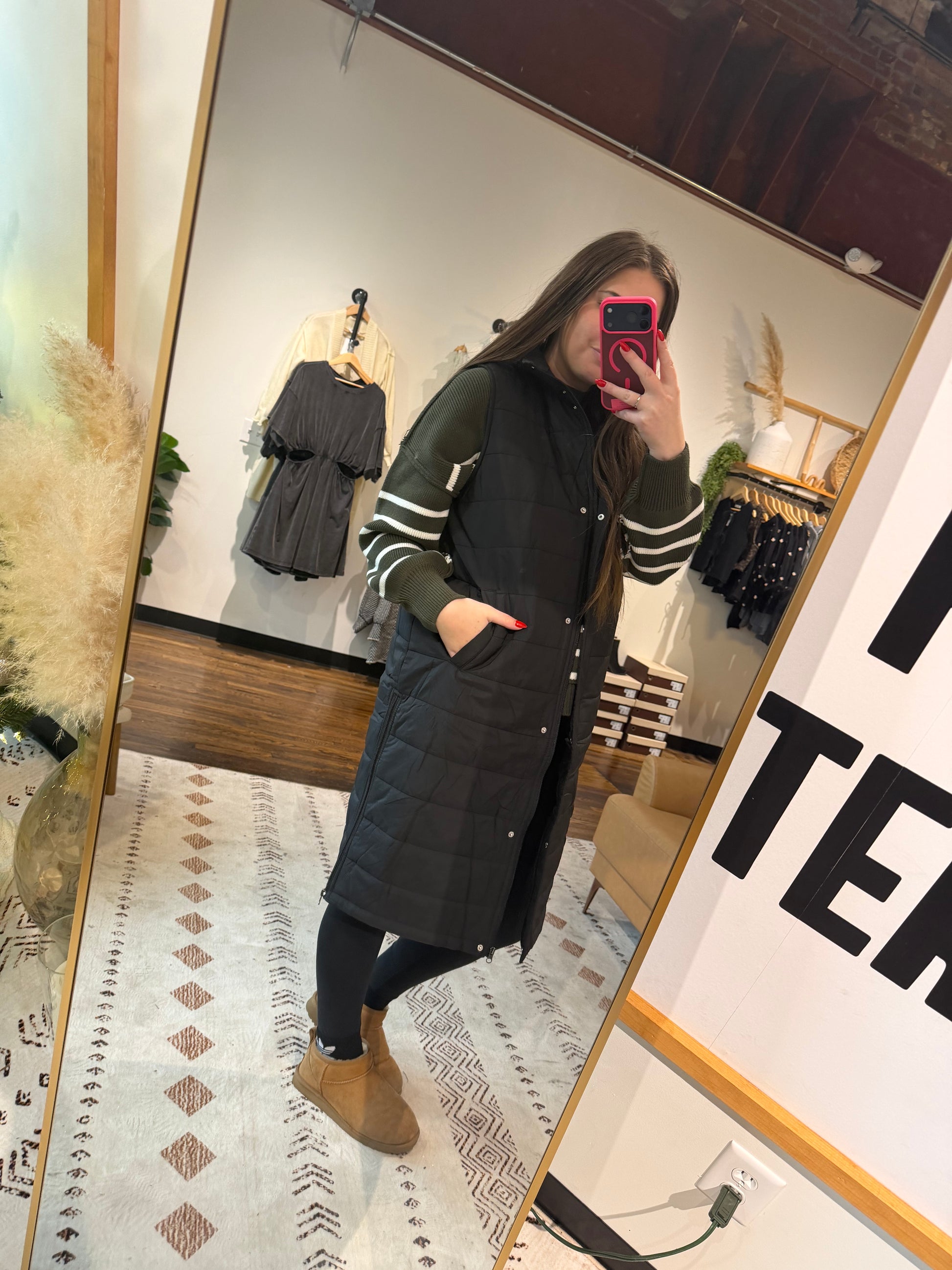 Kendall Long Puffer Vest