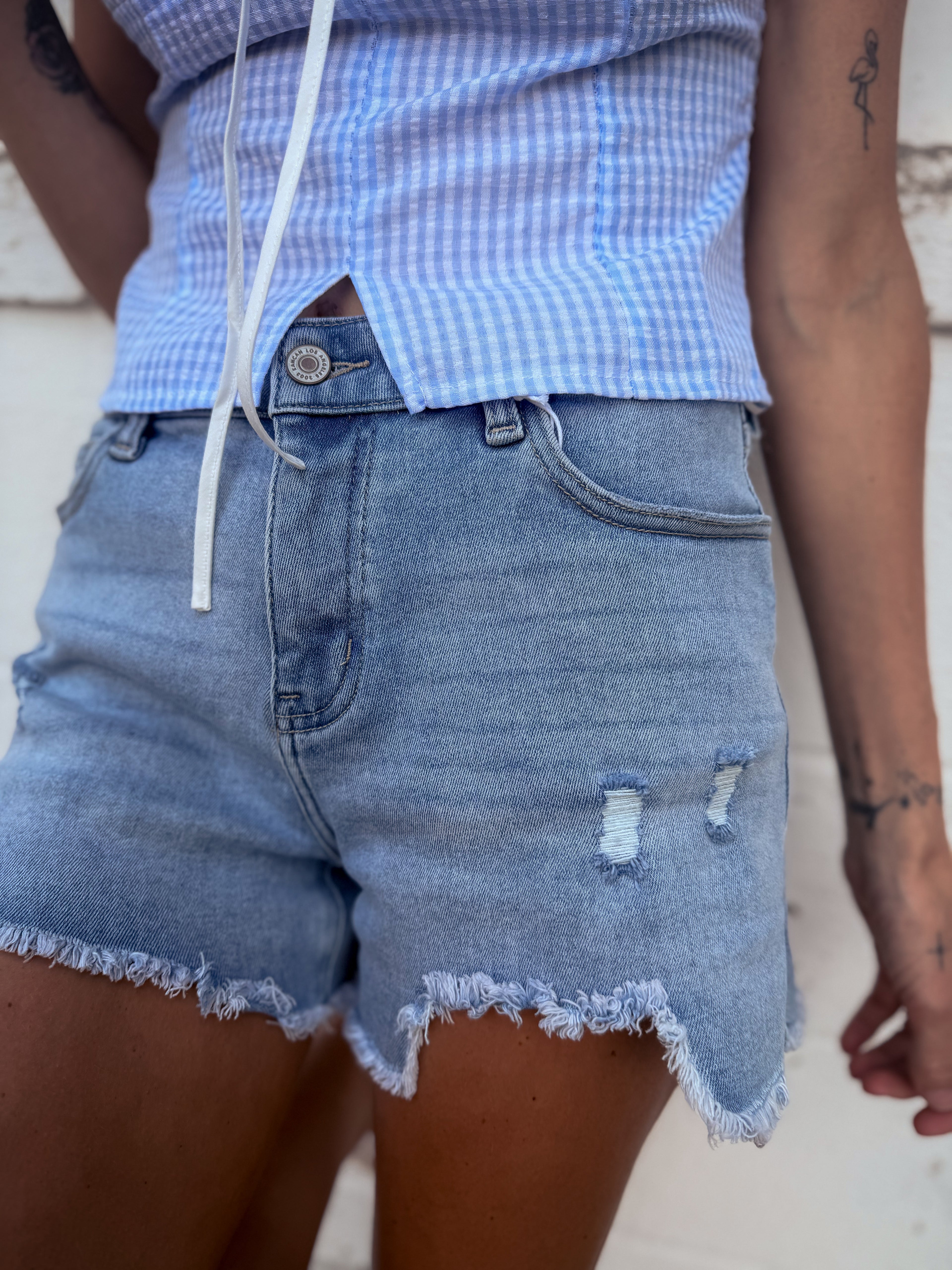Rylan Light Wash Shorts