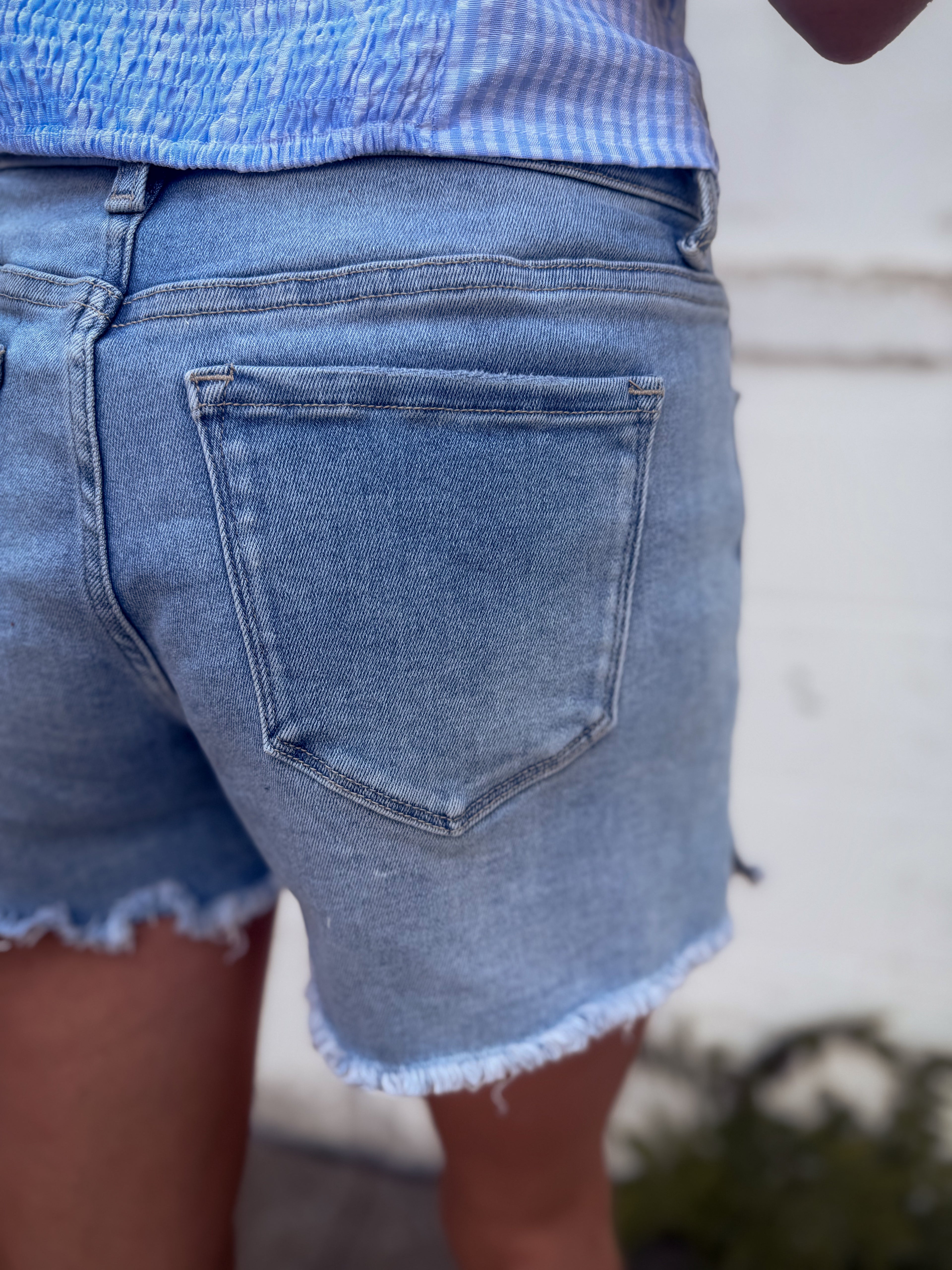 Rylan Light Wash Shorts