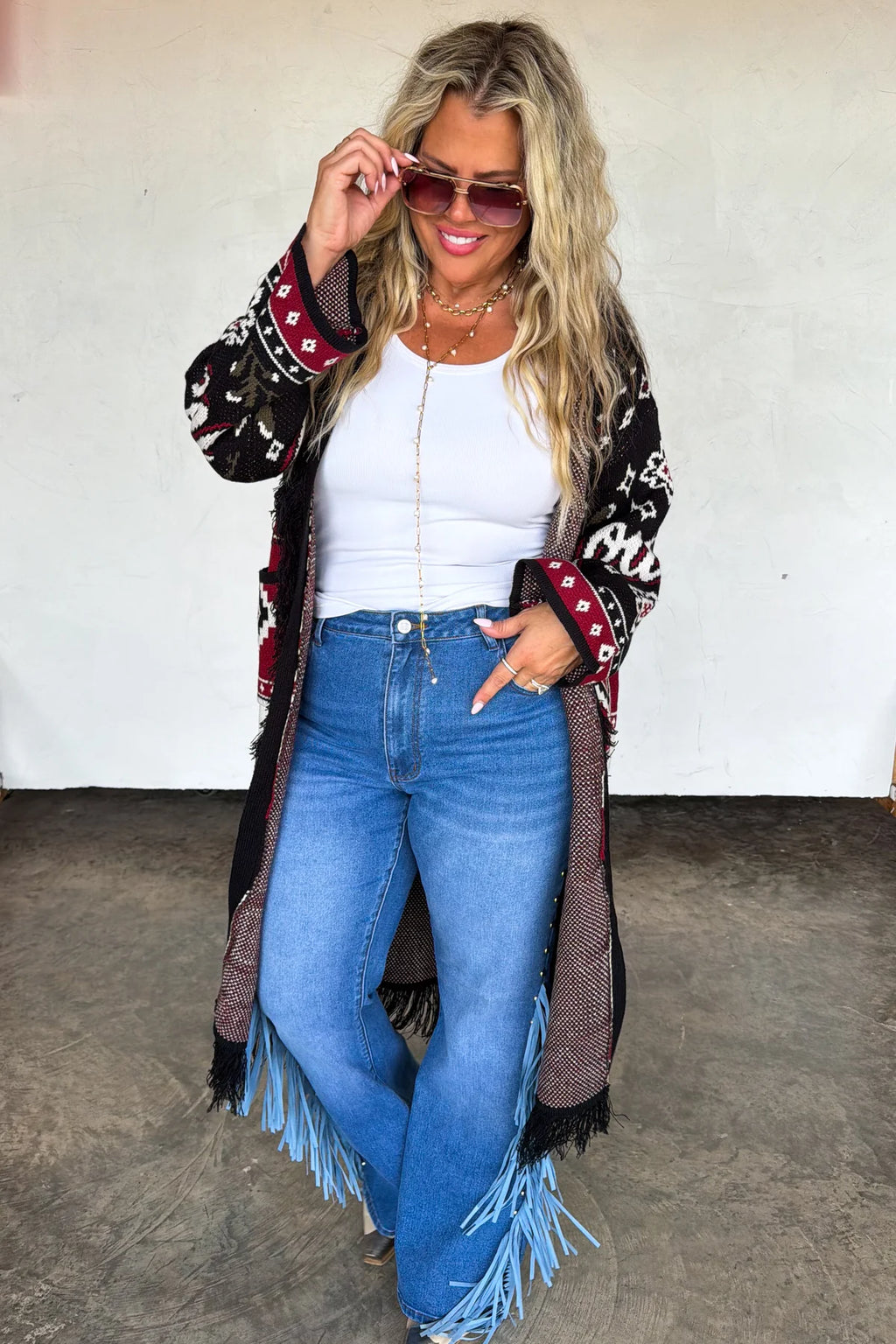 PREORDER- ON THE FRINGE FLARE JEANS