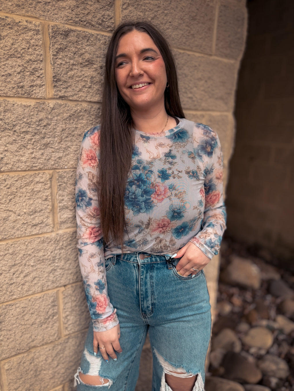 English Garden Mesh Top
