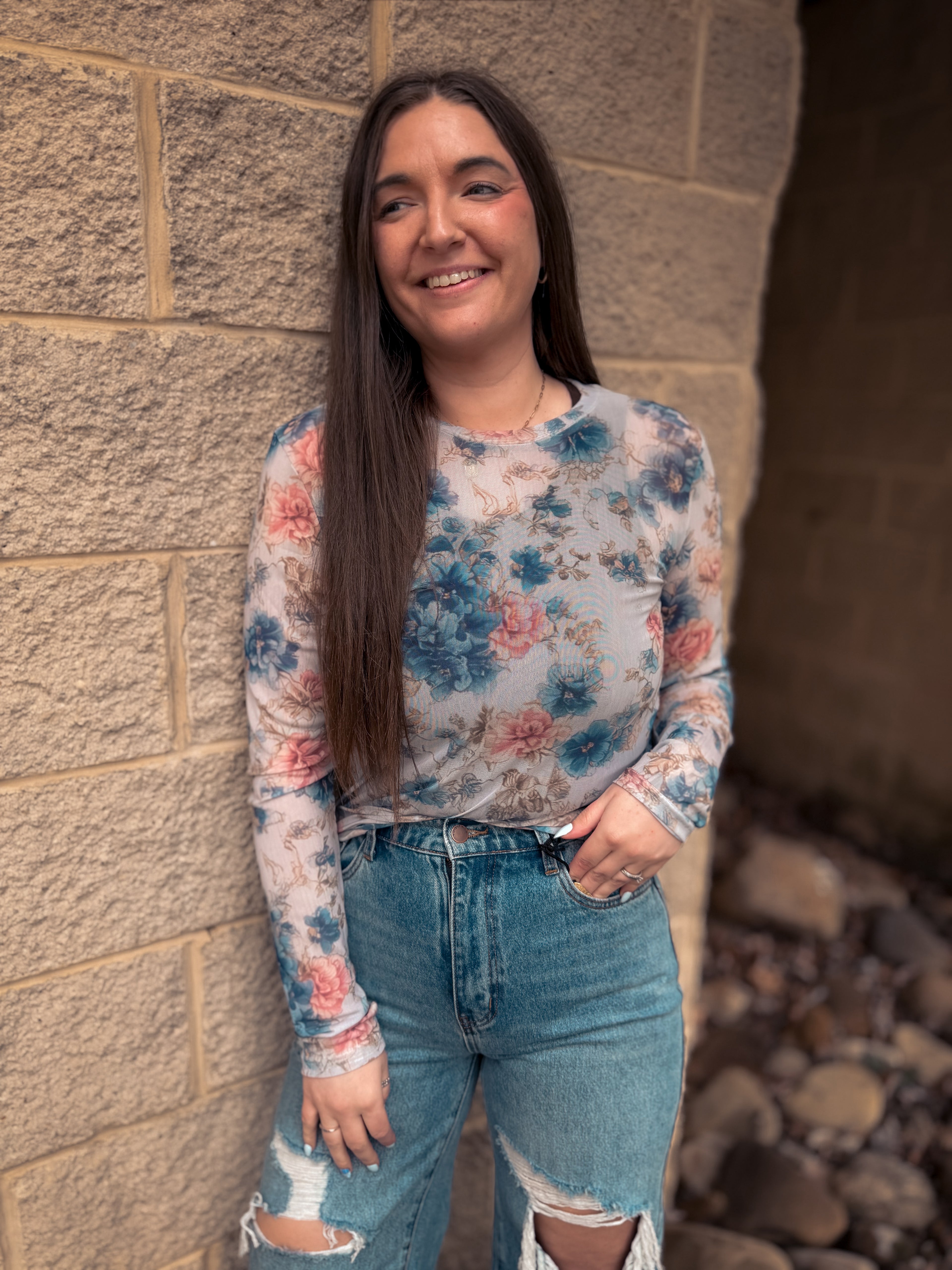 English Garden Mesh Top