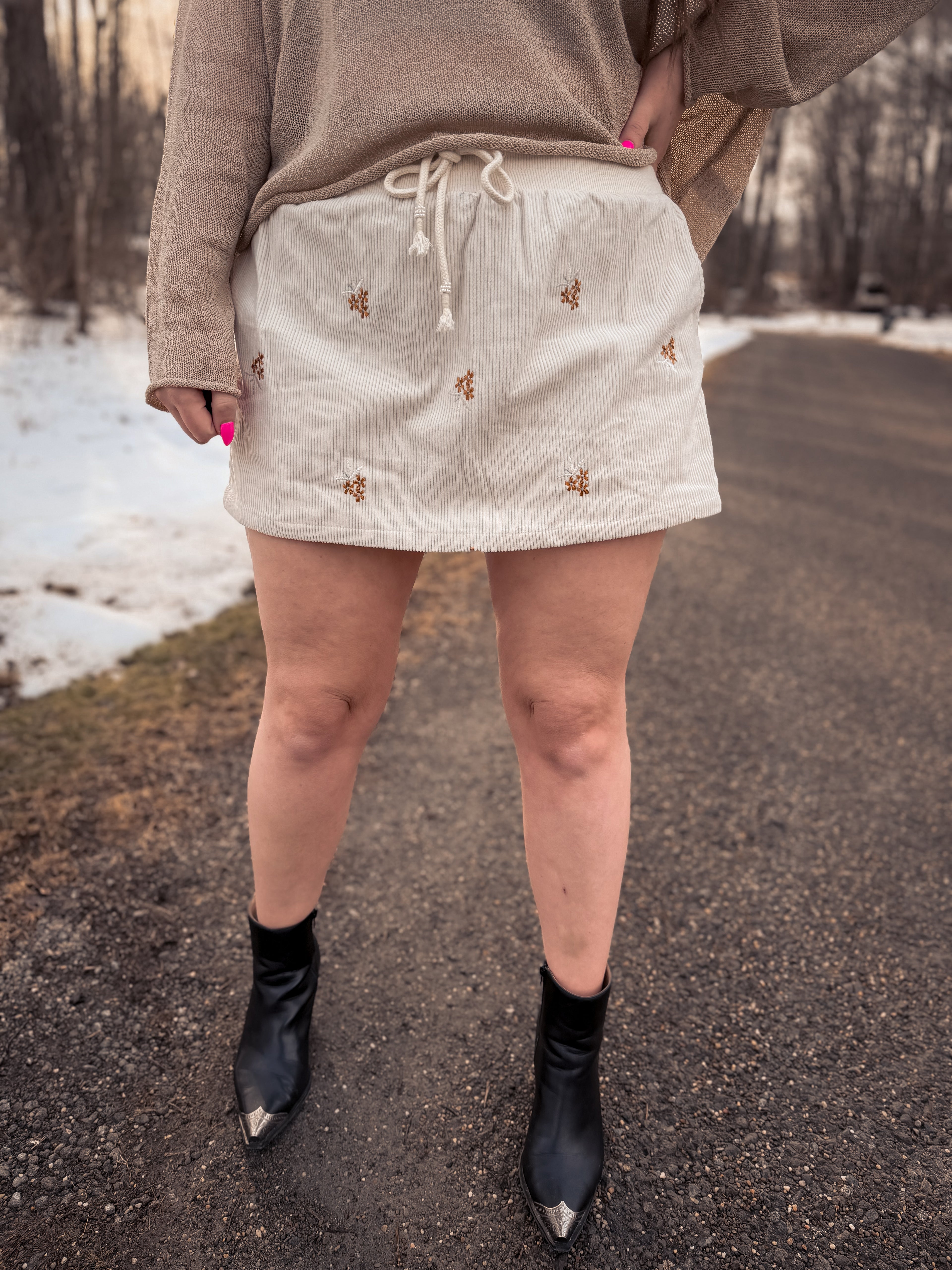 Gia Corduroy Skort
