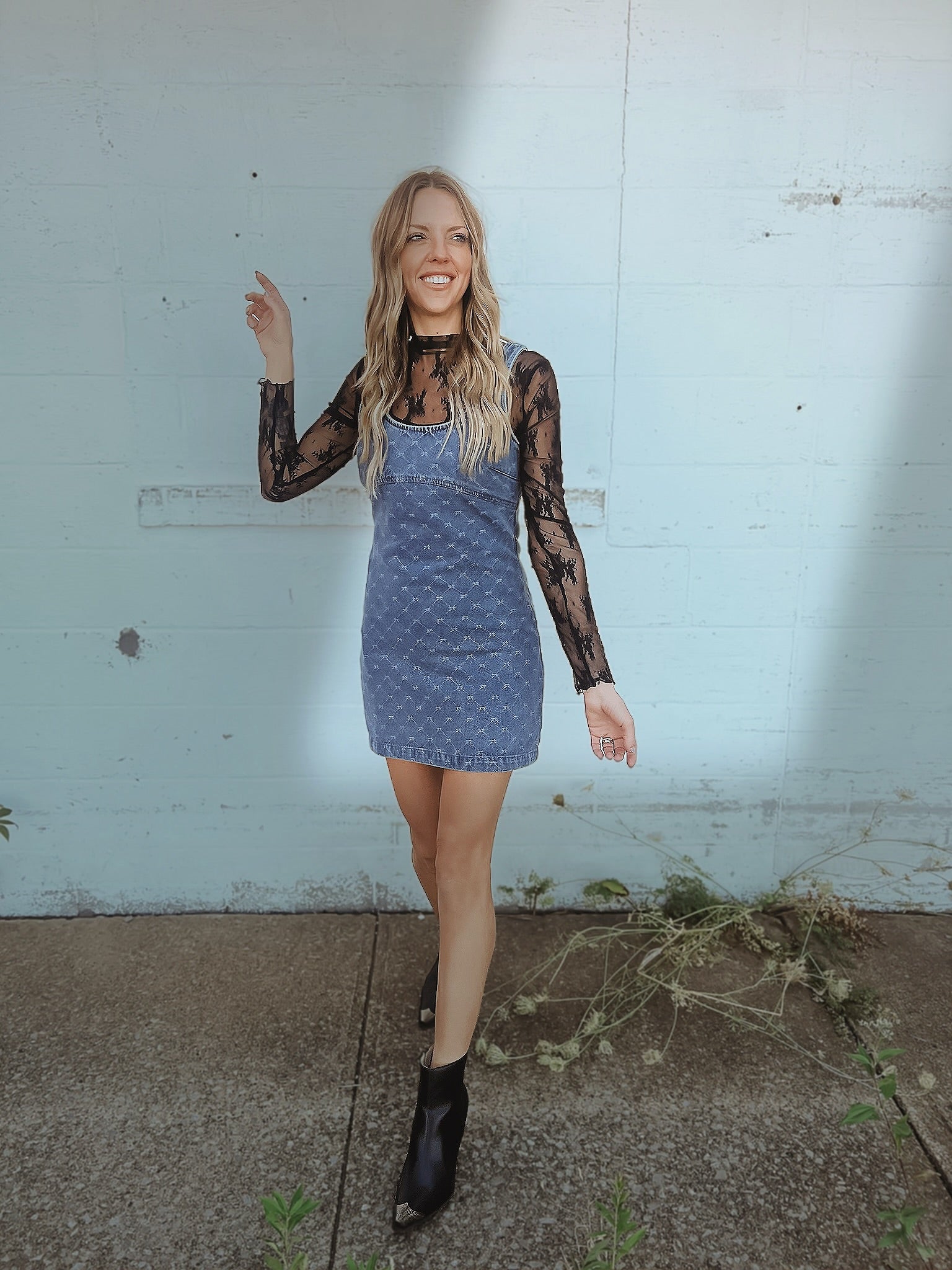 Denim Bow Dress