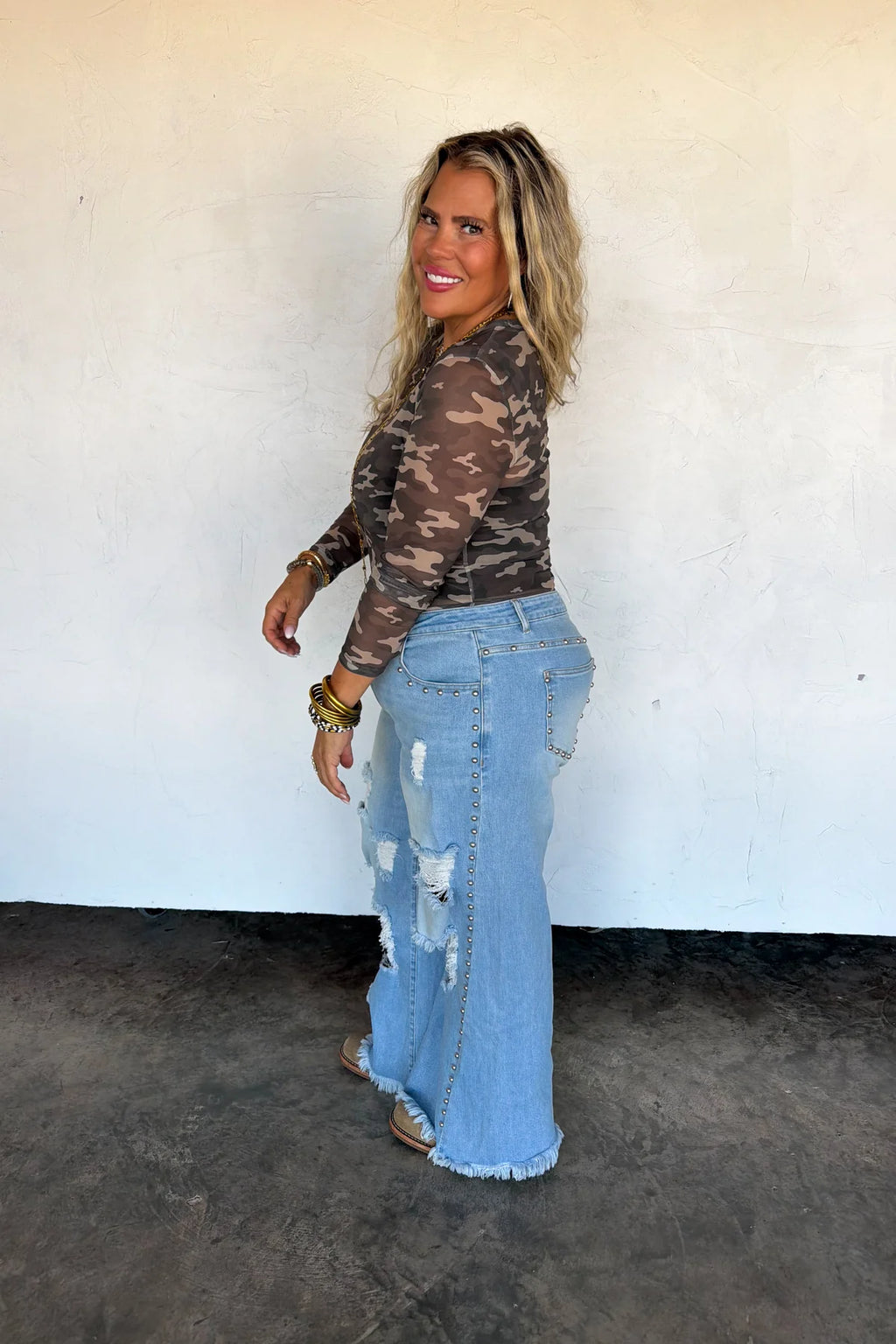 PREORDER- OFF THE GRID STUDDED JEANS