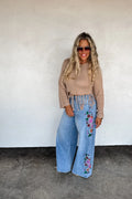 EVIE FLORAL EMBROIDERED JEANS