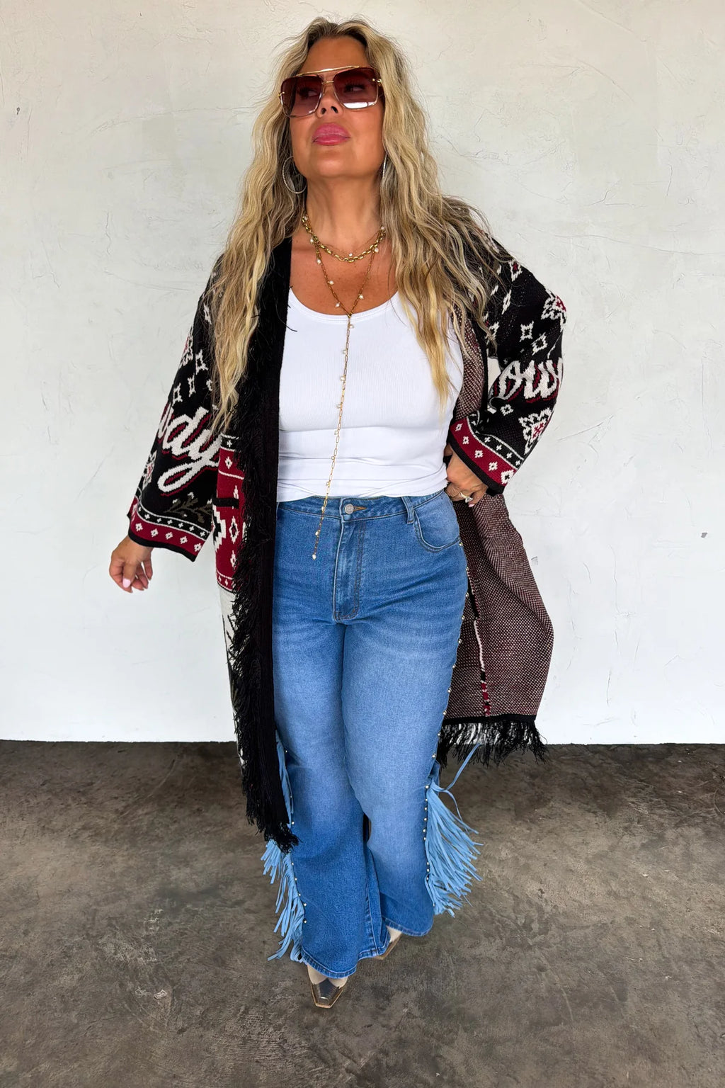 PREORDER- ON THE FRINGE FLARE JEANS