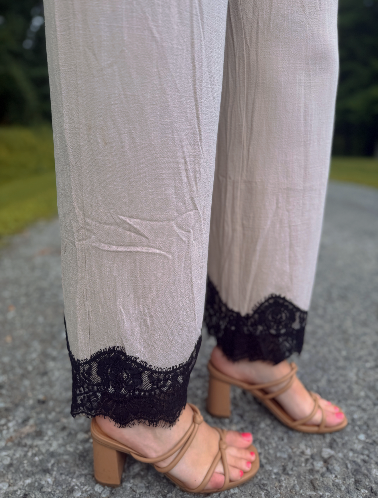 Lydia Rae Linen Lace Pants