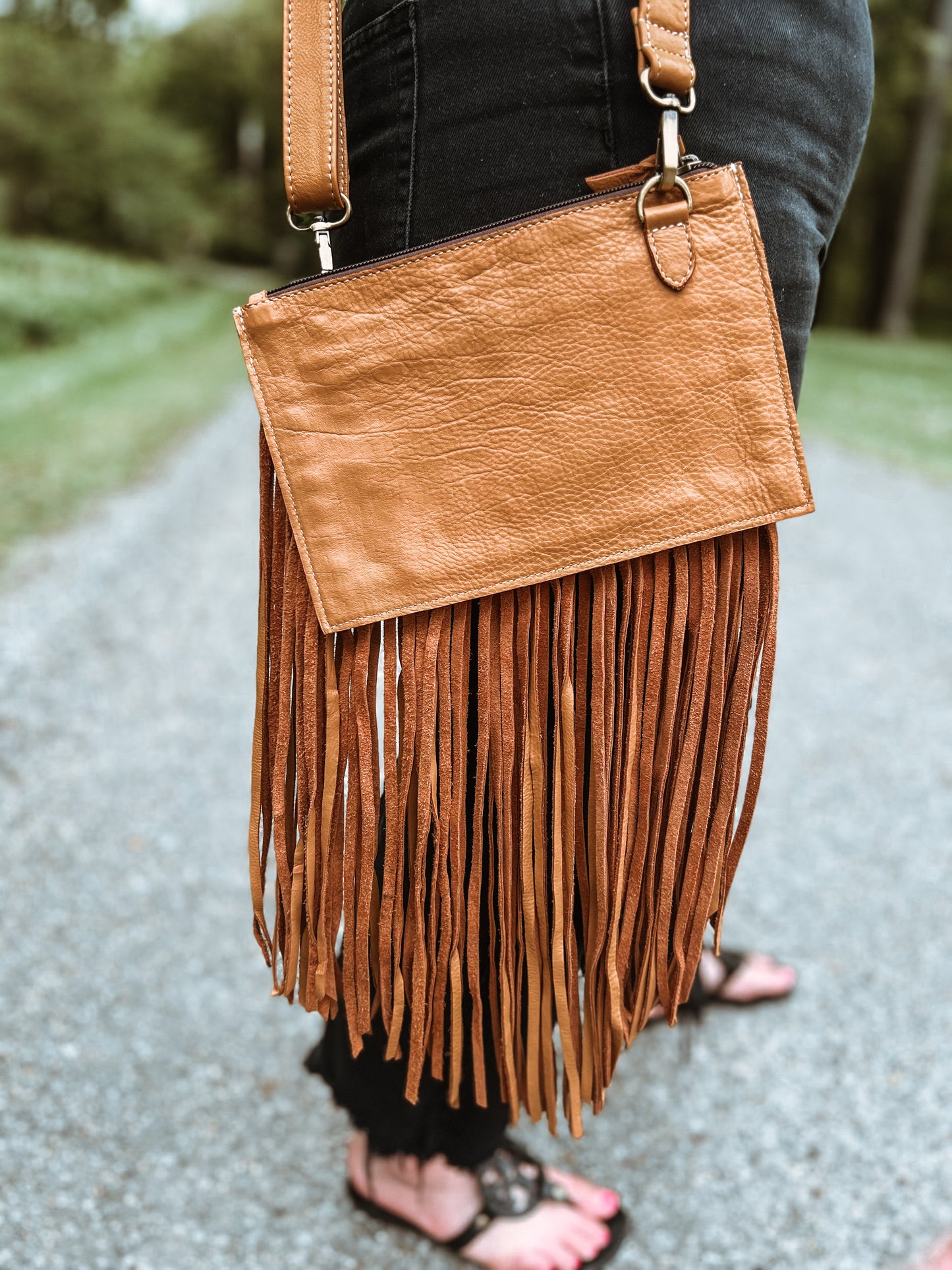 Lola Cowhide Fringe Bag