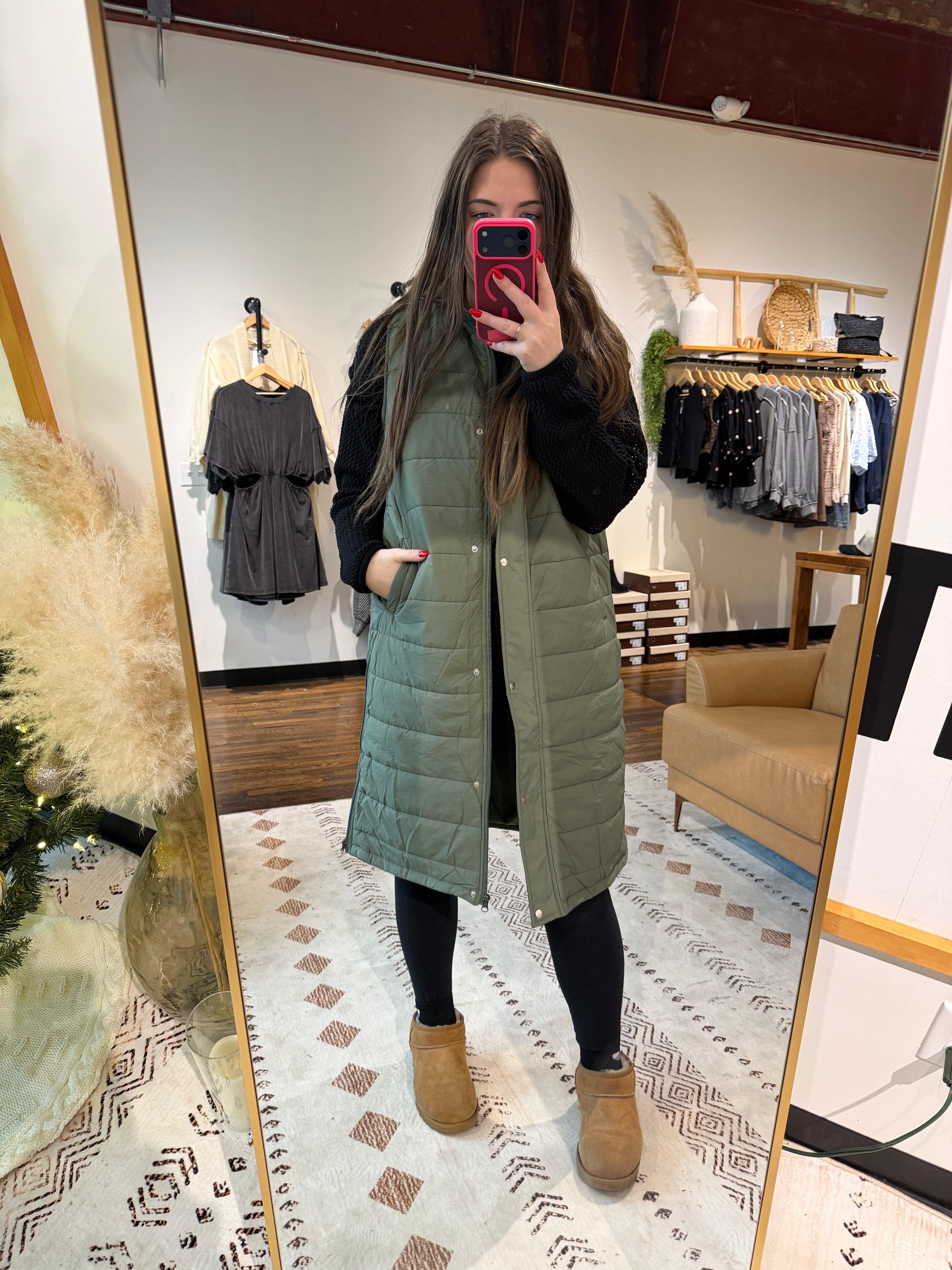 Kendall Long Puffer Vest