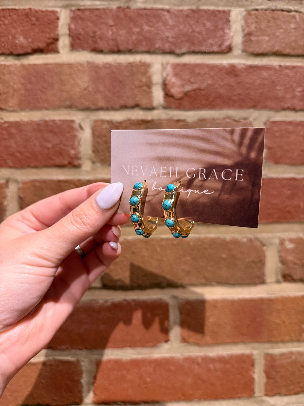 Turquoise Hoops