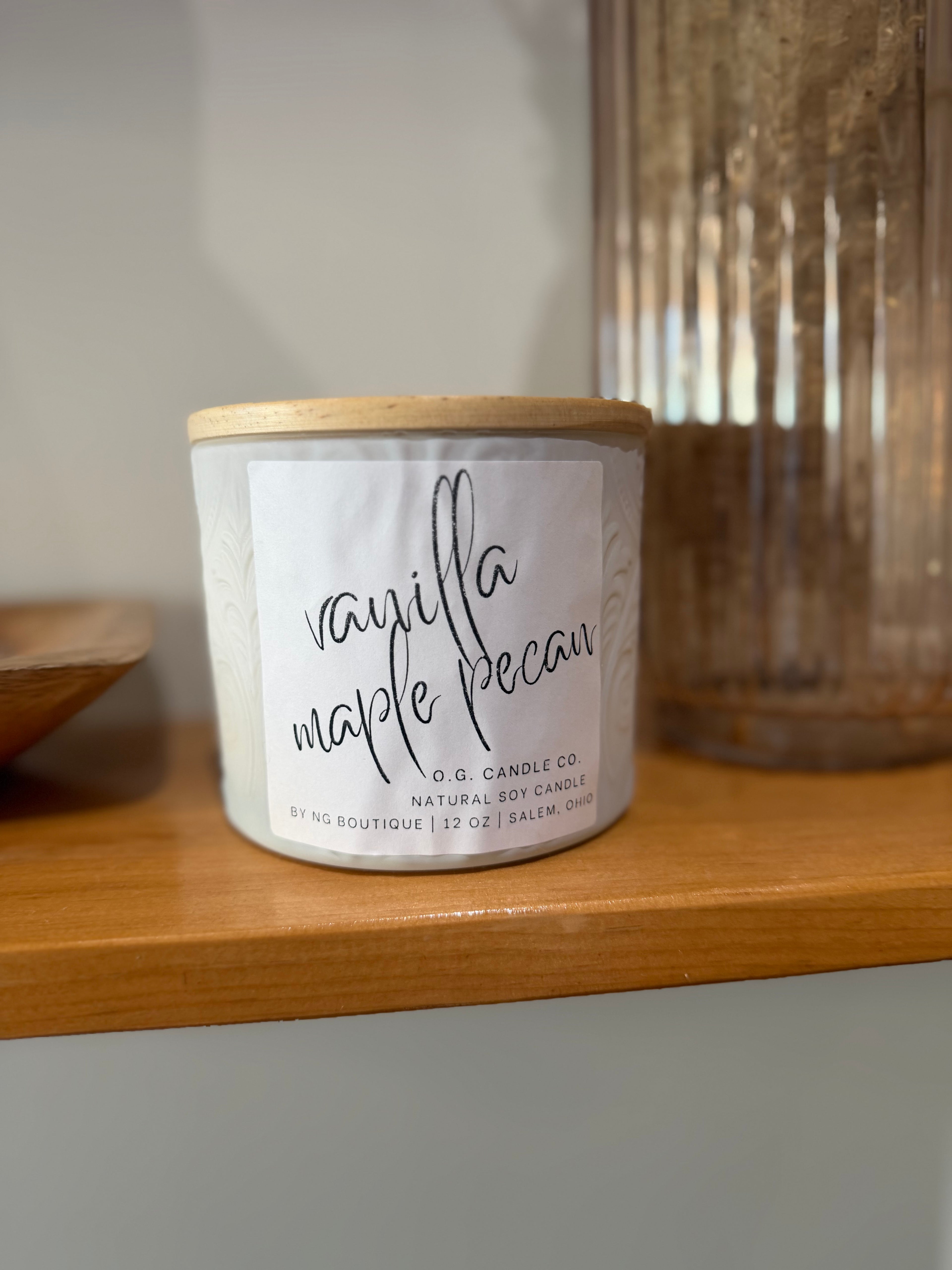 Vanilla Maple Pecan Soy Candle