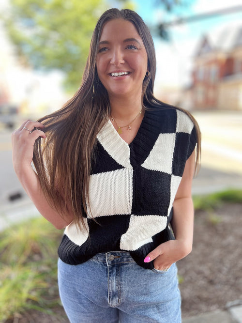 Alexia Checkered Vest