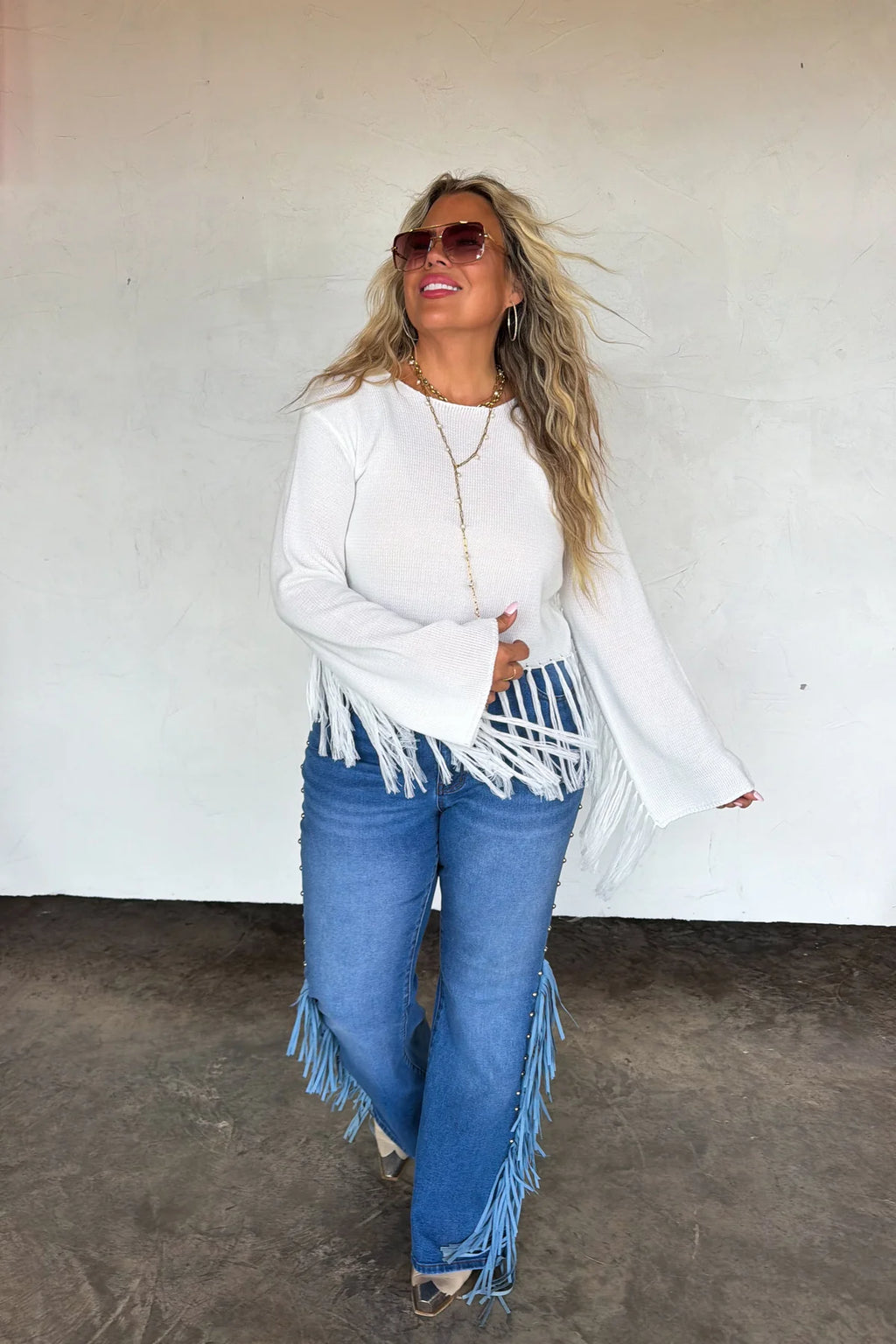 PREORDER- ON THE FRINGE FLARE JEANS