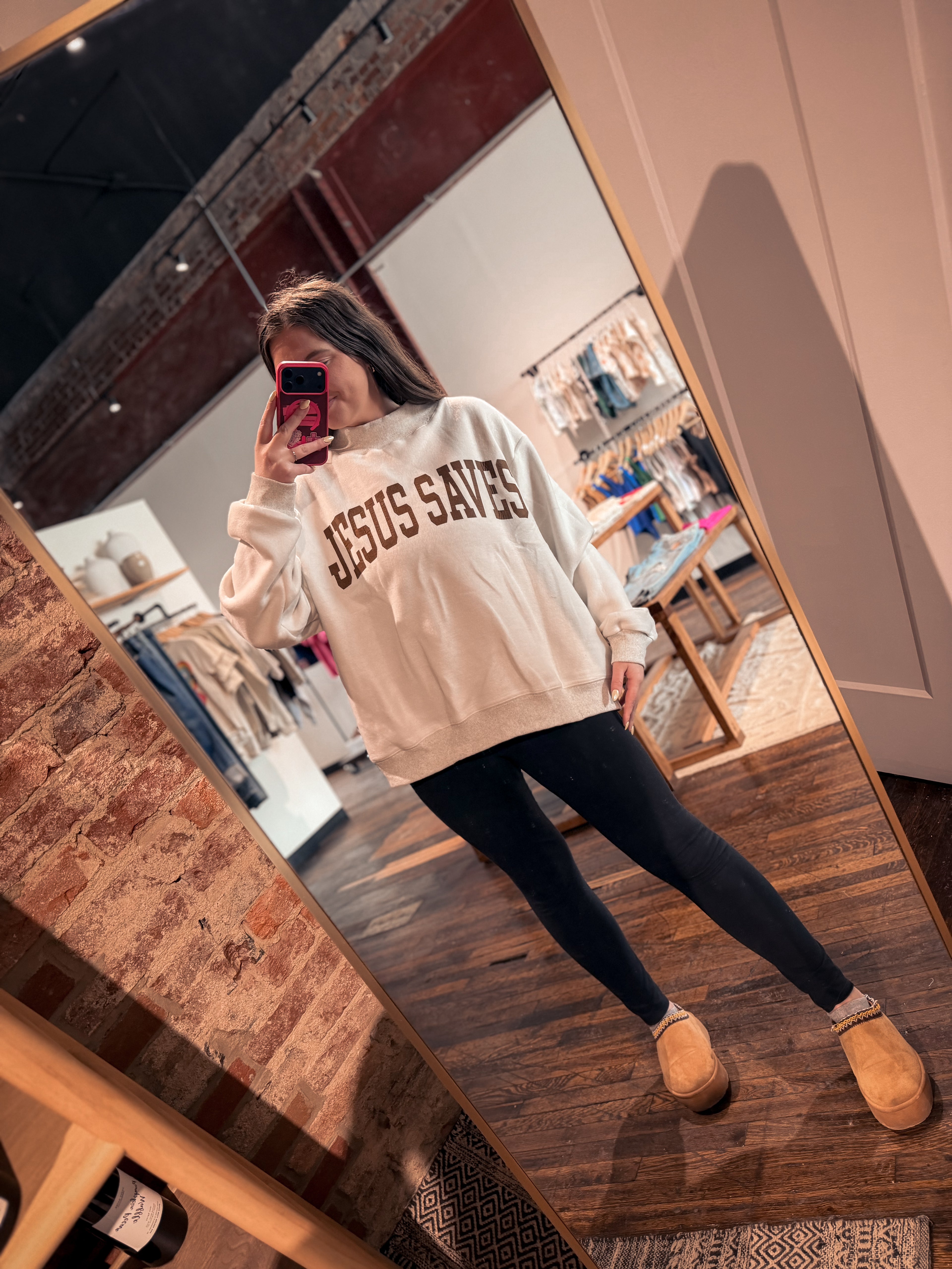 Jesus Saves + Cross Reversible Mockneck