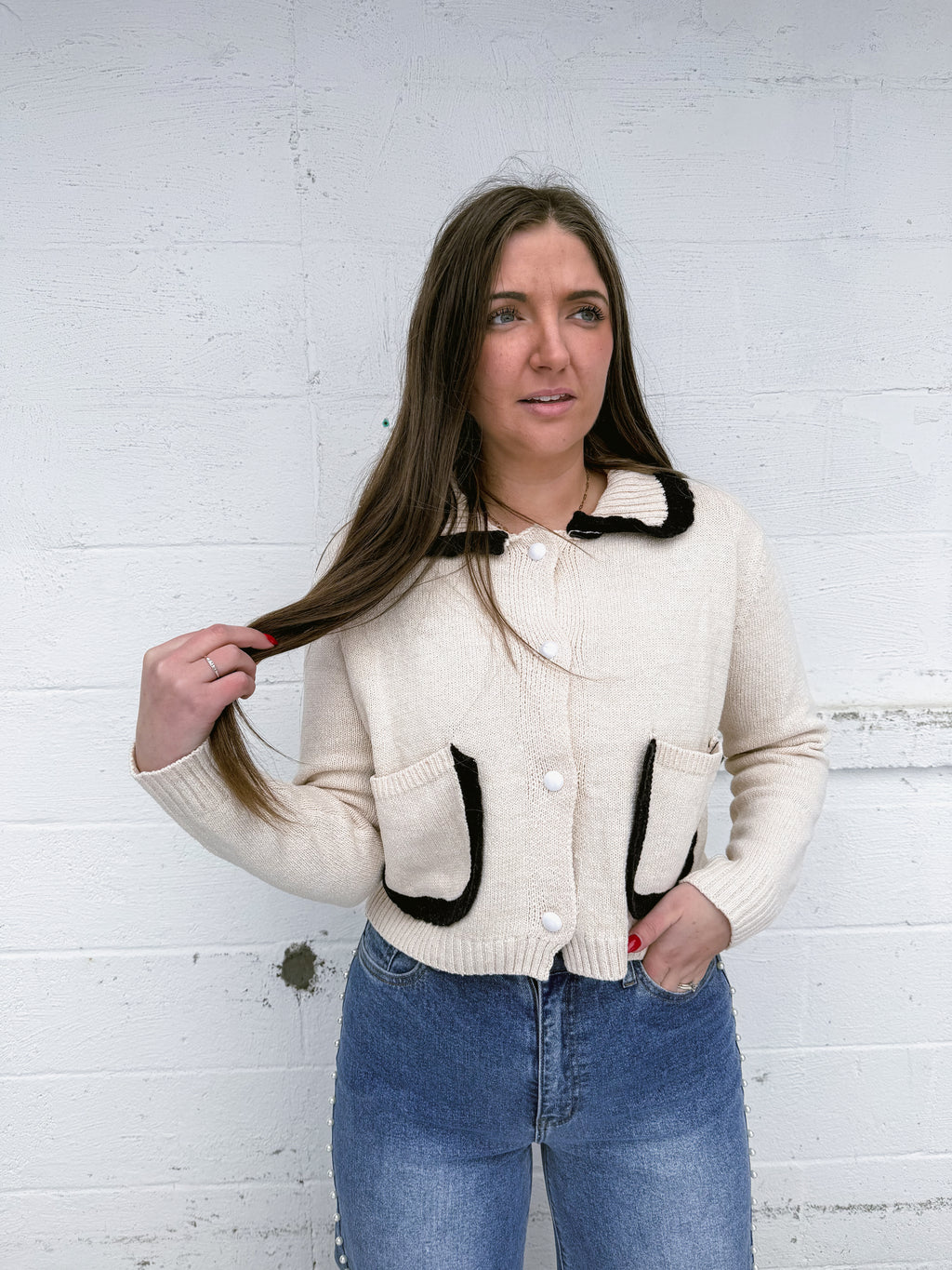 Dahlia Contrast Cardigan