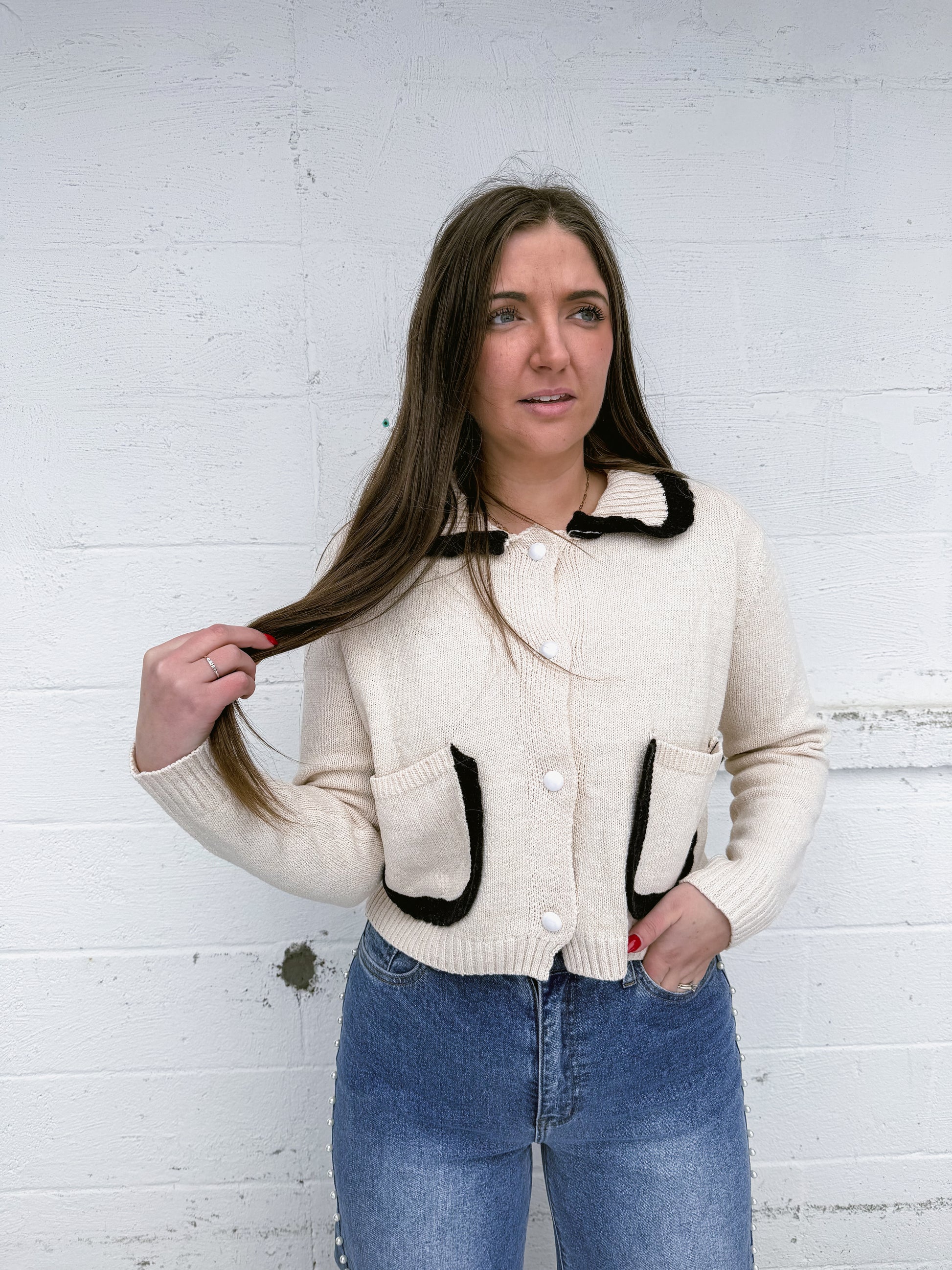 Dahlia Contrast Cardigan