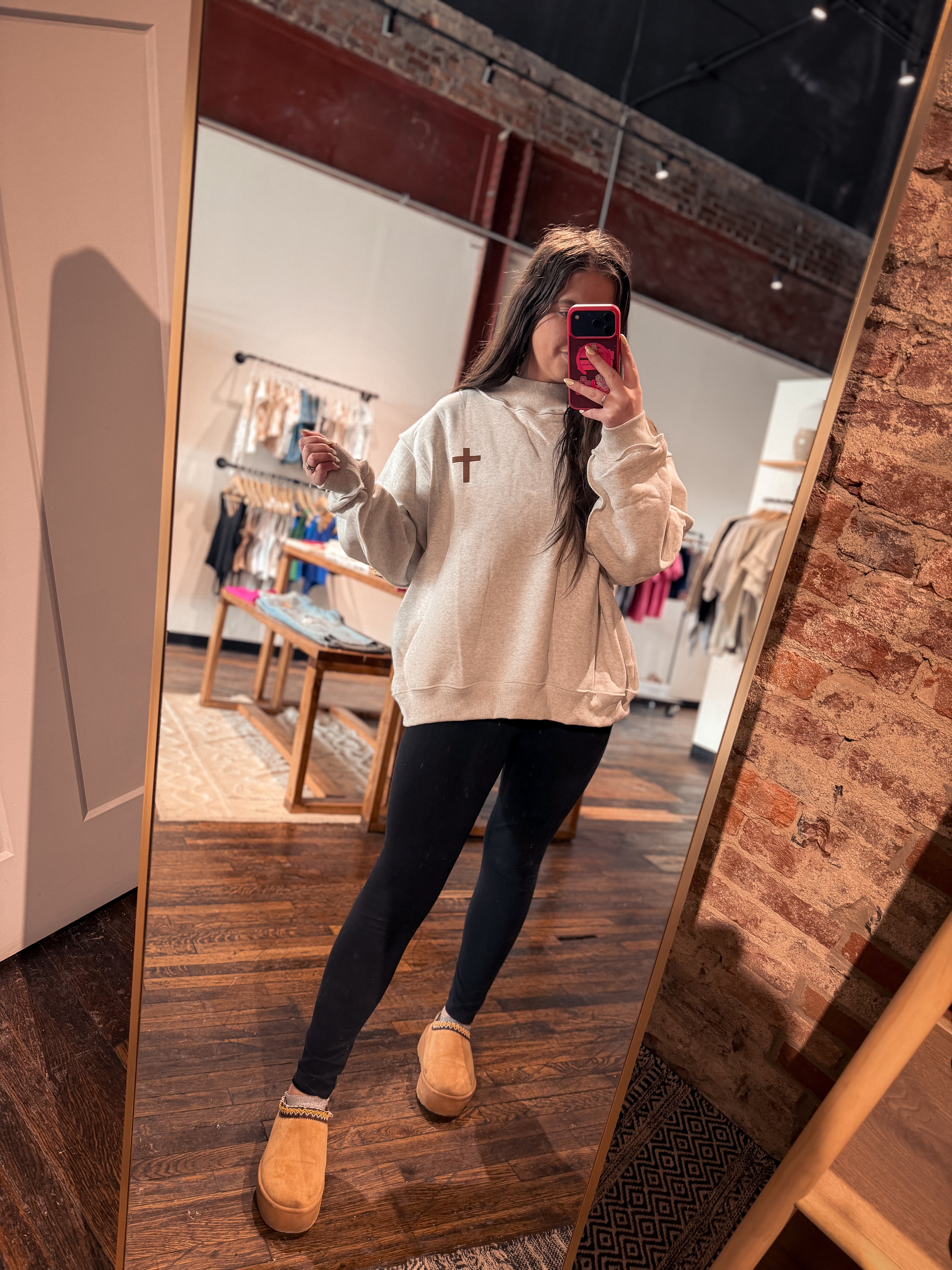 Jesus Saves + Cross Reversible Mockneck