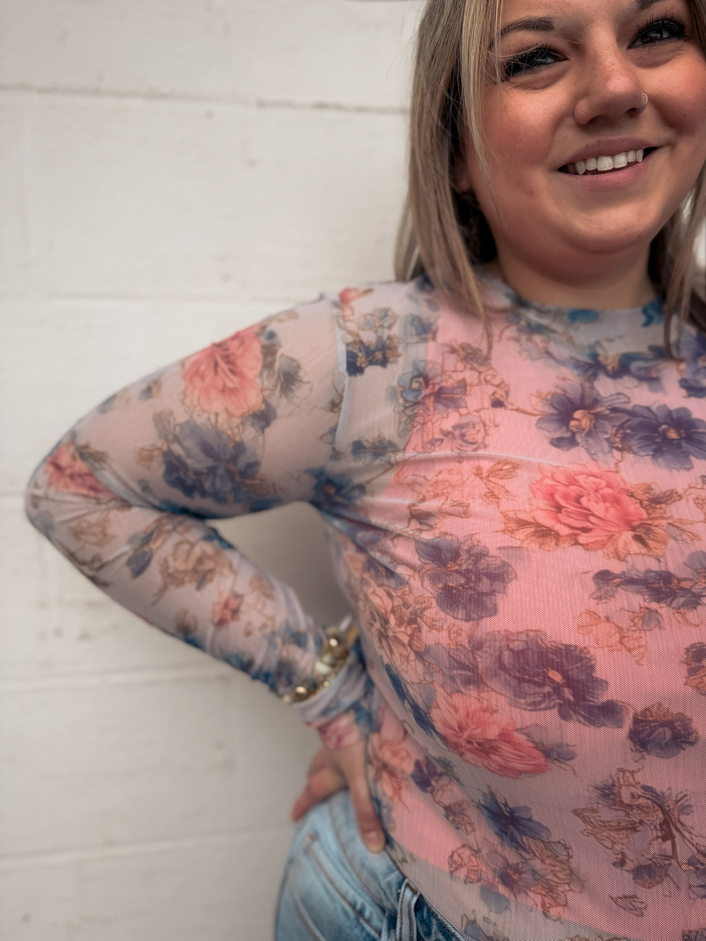 English Garden Mesh Top