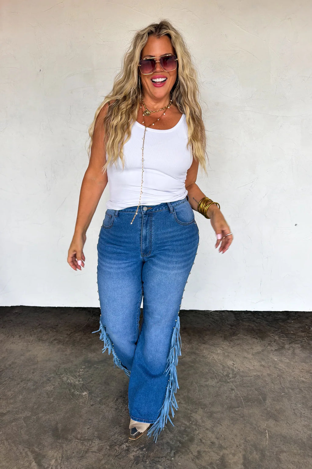 PREORDER- ON THE FRINGE FLARE JEANS