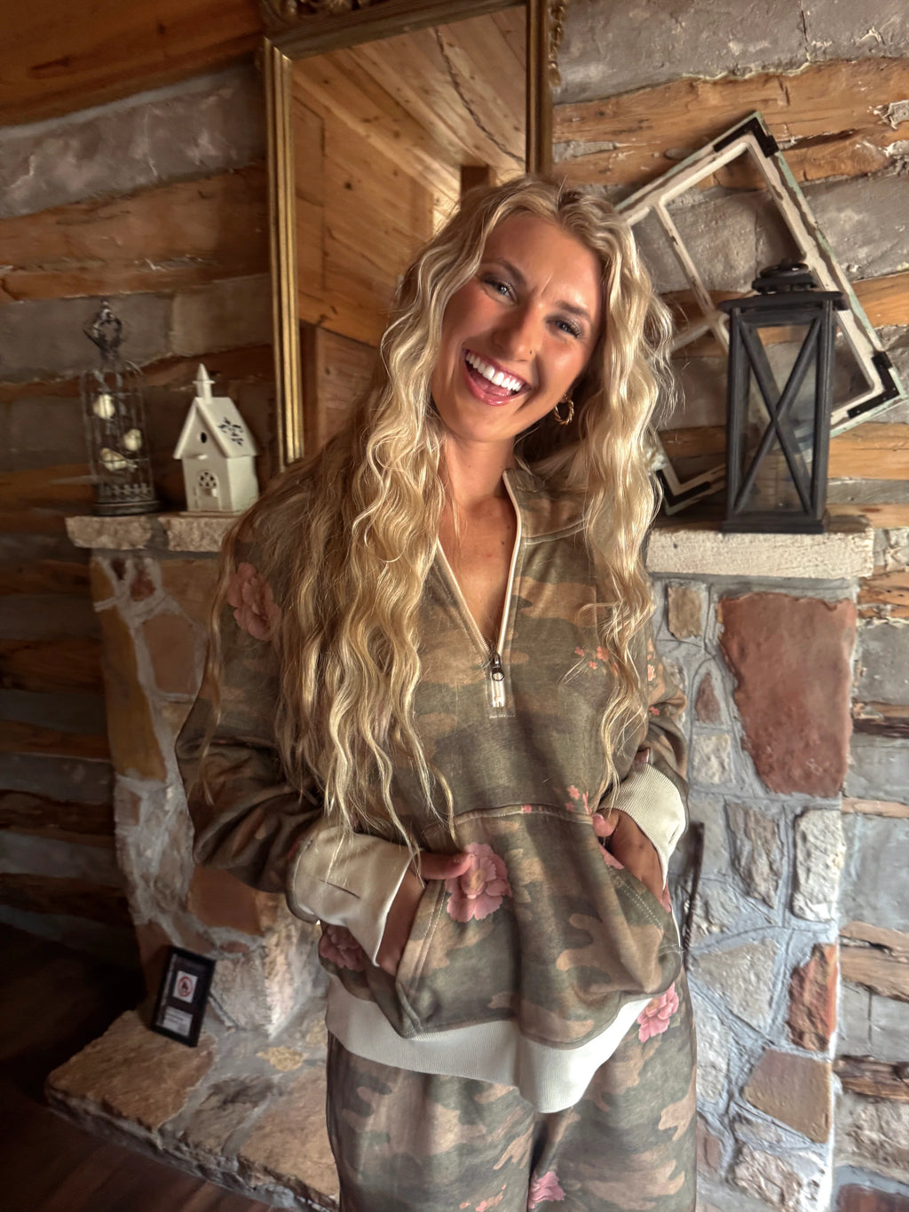 PREORDER- CAMO & BUTTERFLIES EASY DOES IT PULLOVER