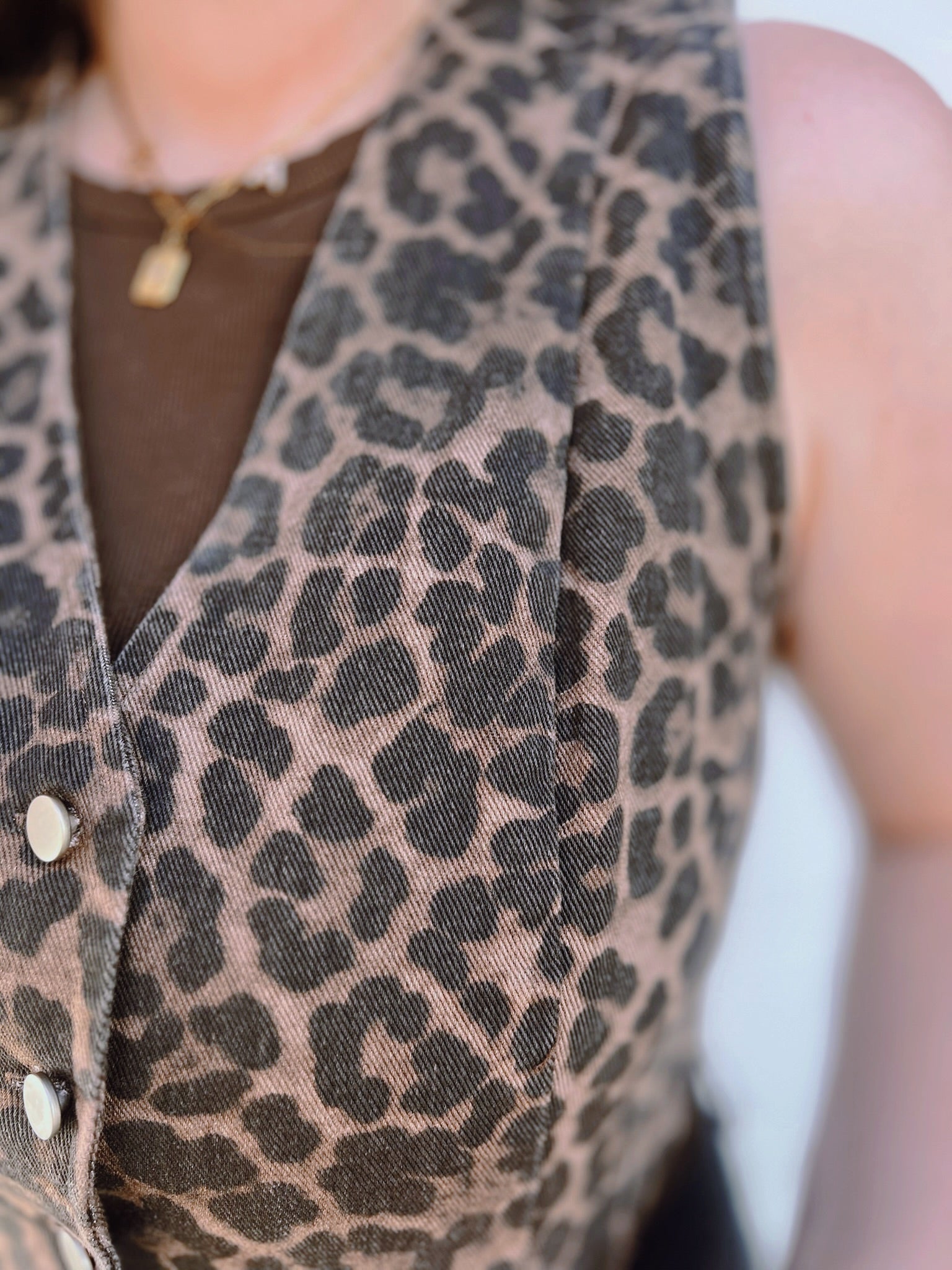 Evelin Leopard Vest