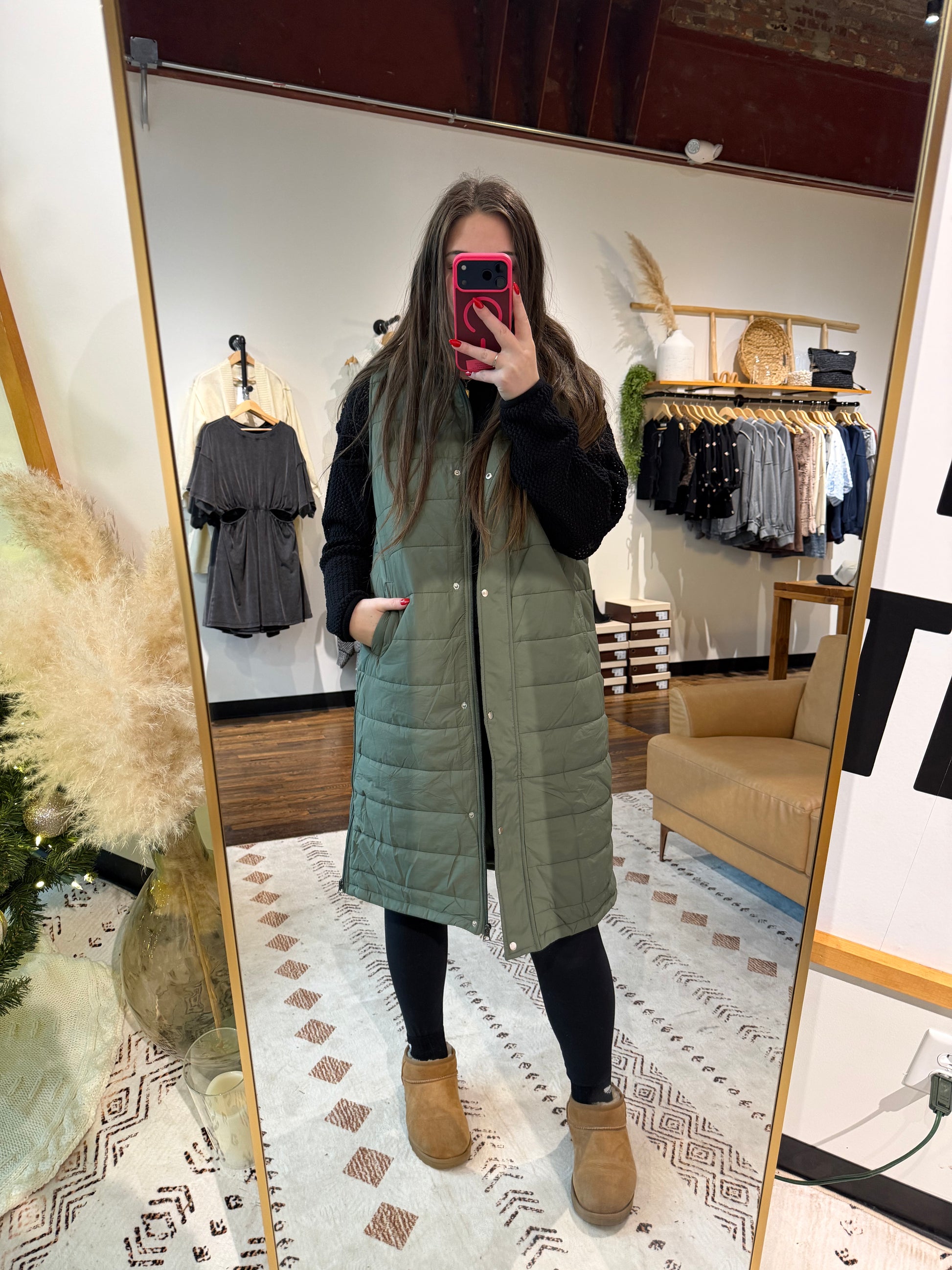 Kendall Long Puffer Vest