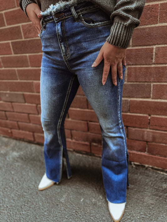 Destiny Flare Split Jeans