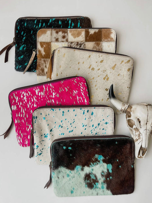 Cowhide Make Up Pouch