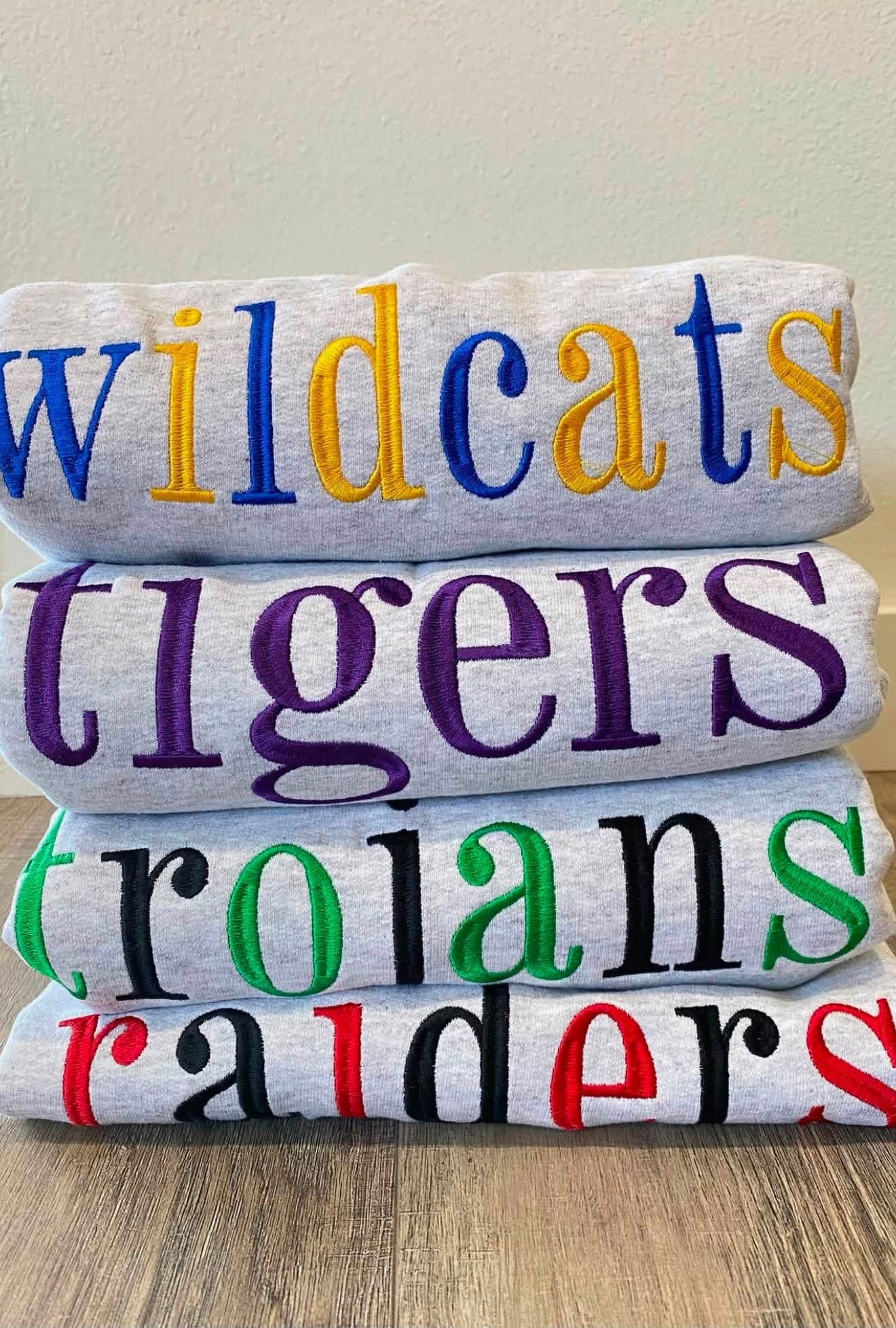 Varsity Mascot Embroidery Crew