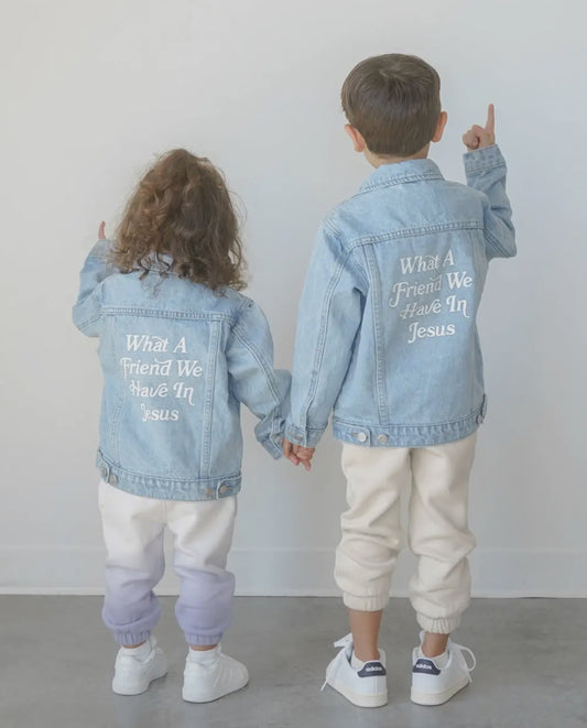 Toddler What a Friend in Jesus Denim Jacket