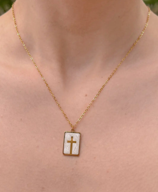 Enamel Cross Necklace