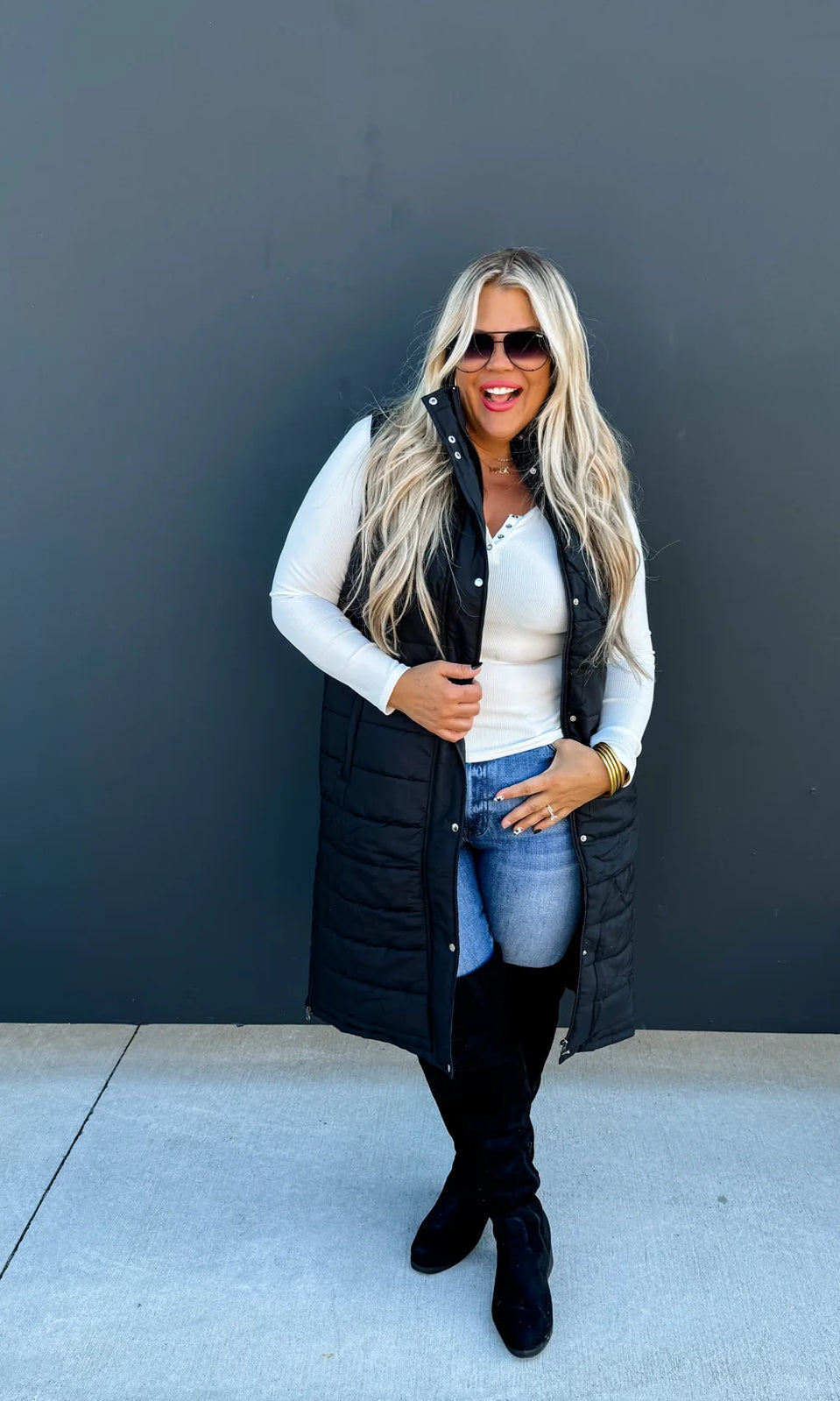 Kendall Long Puffer Vest