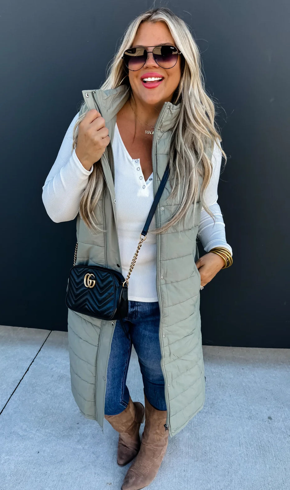 Kendall Long Puffer Vest