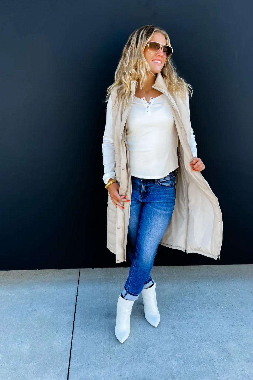 Kendall Long Puffer Vest